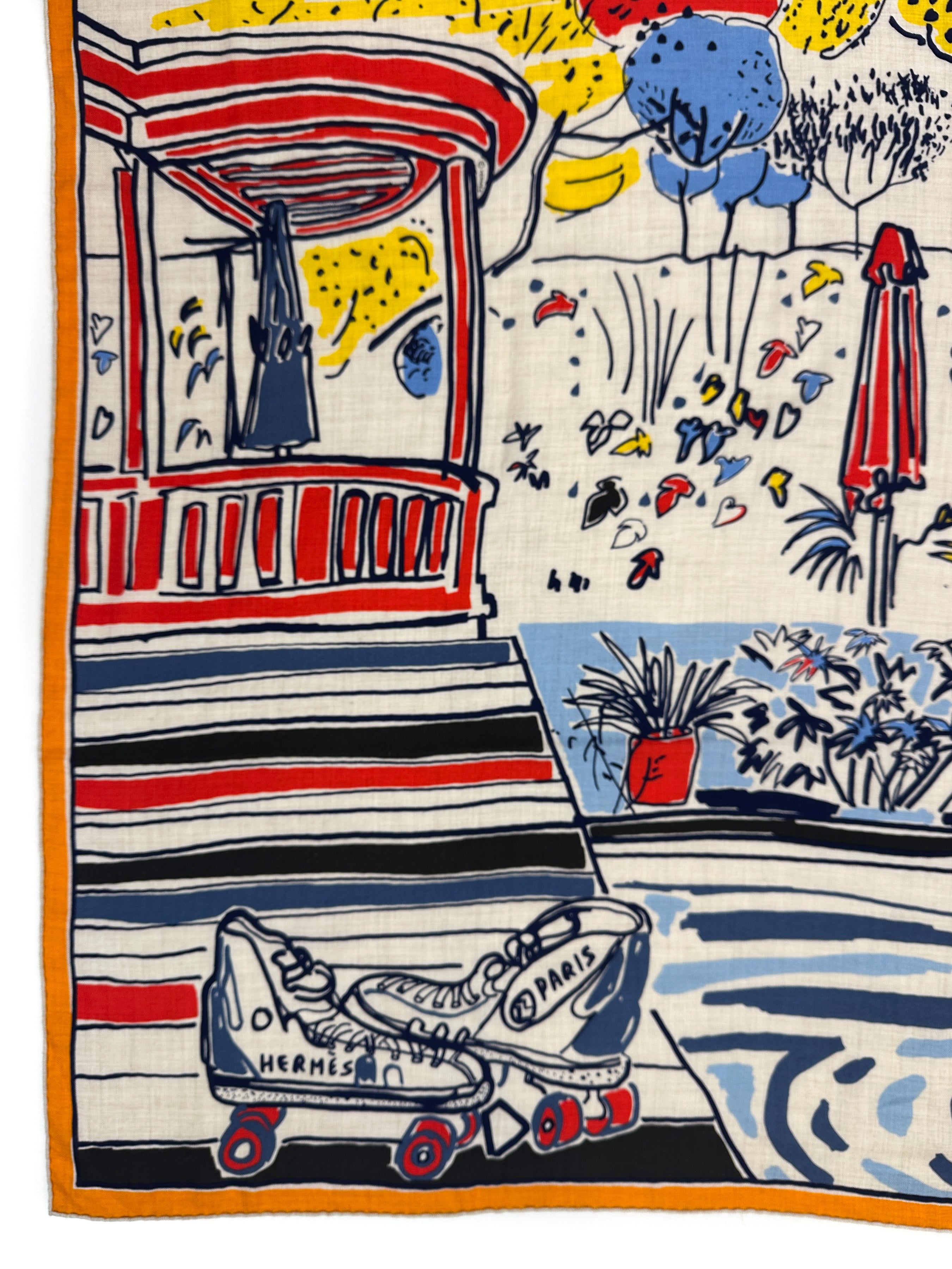 Hermès Rayures d'Ete Cashmere Silk 140