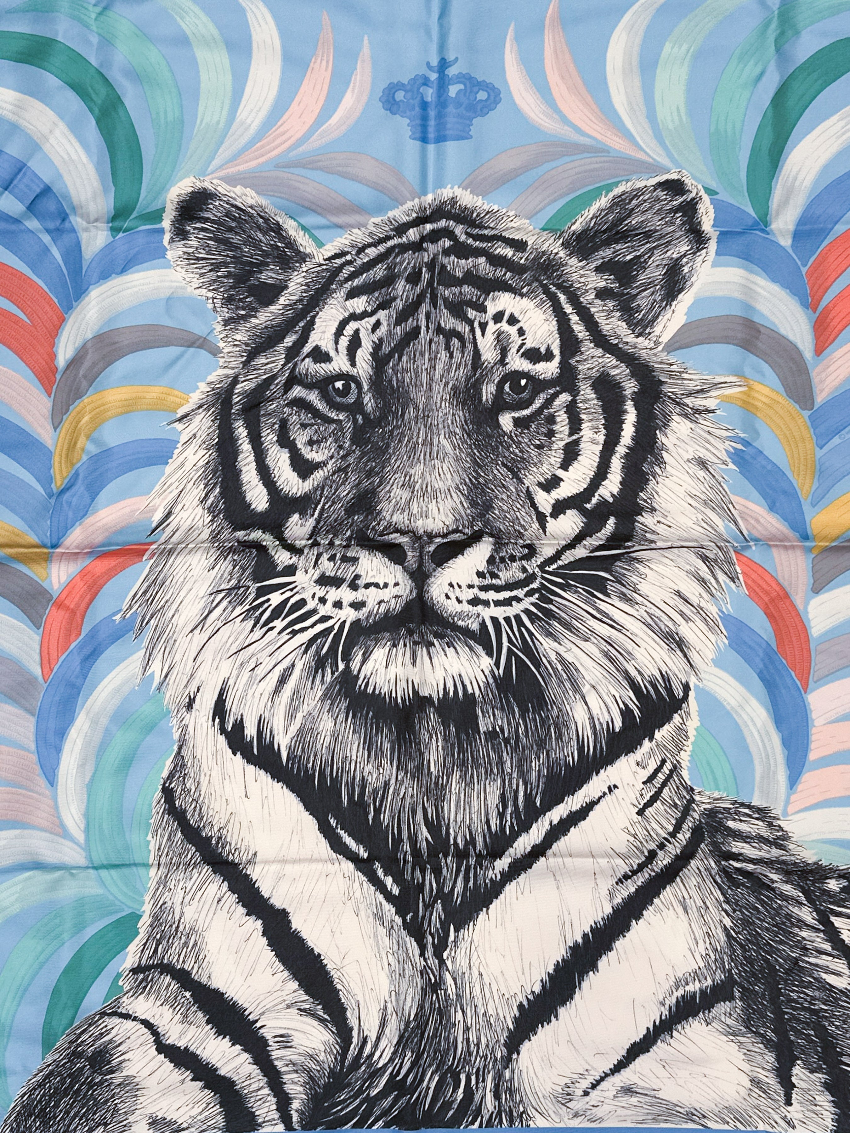 Hermès Tigre Royal Double Face 90