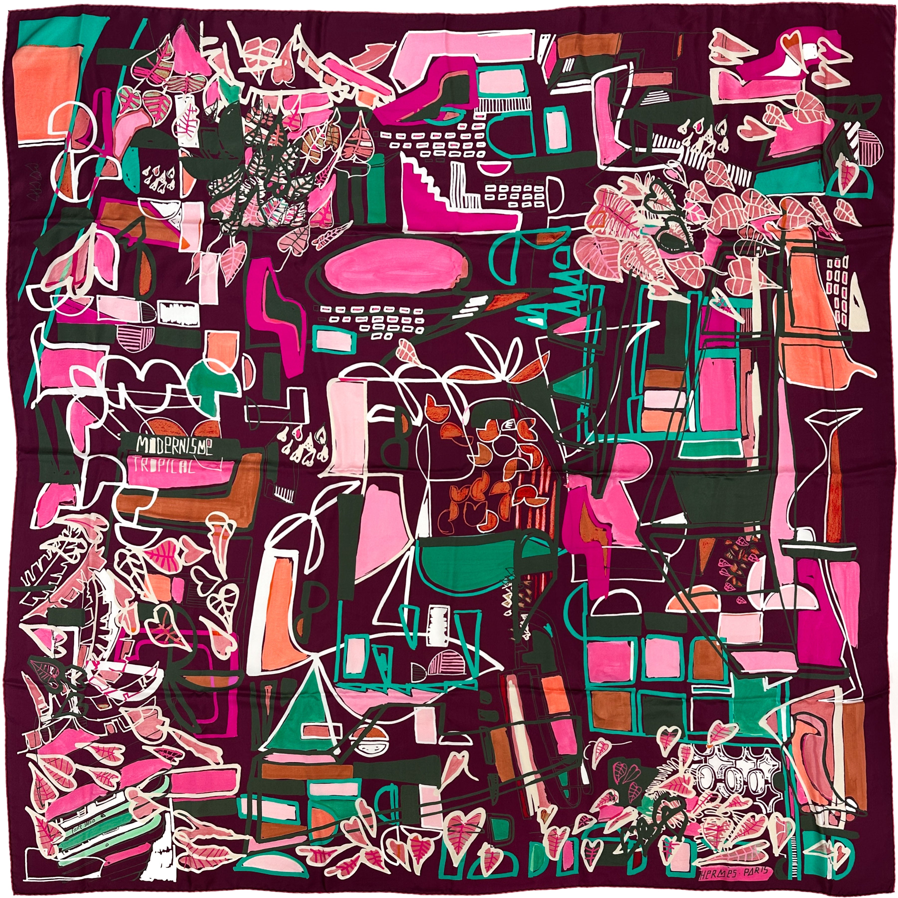 Hermès Modernisme Tropical Silk 140