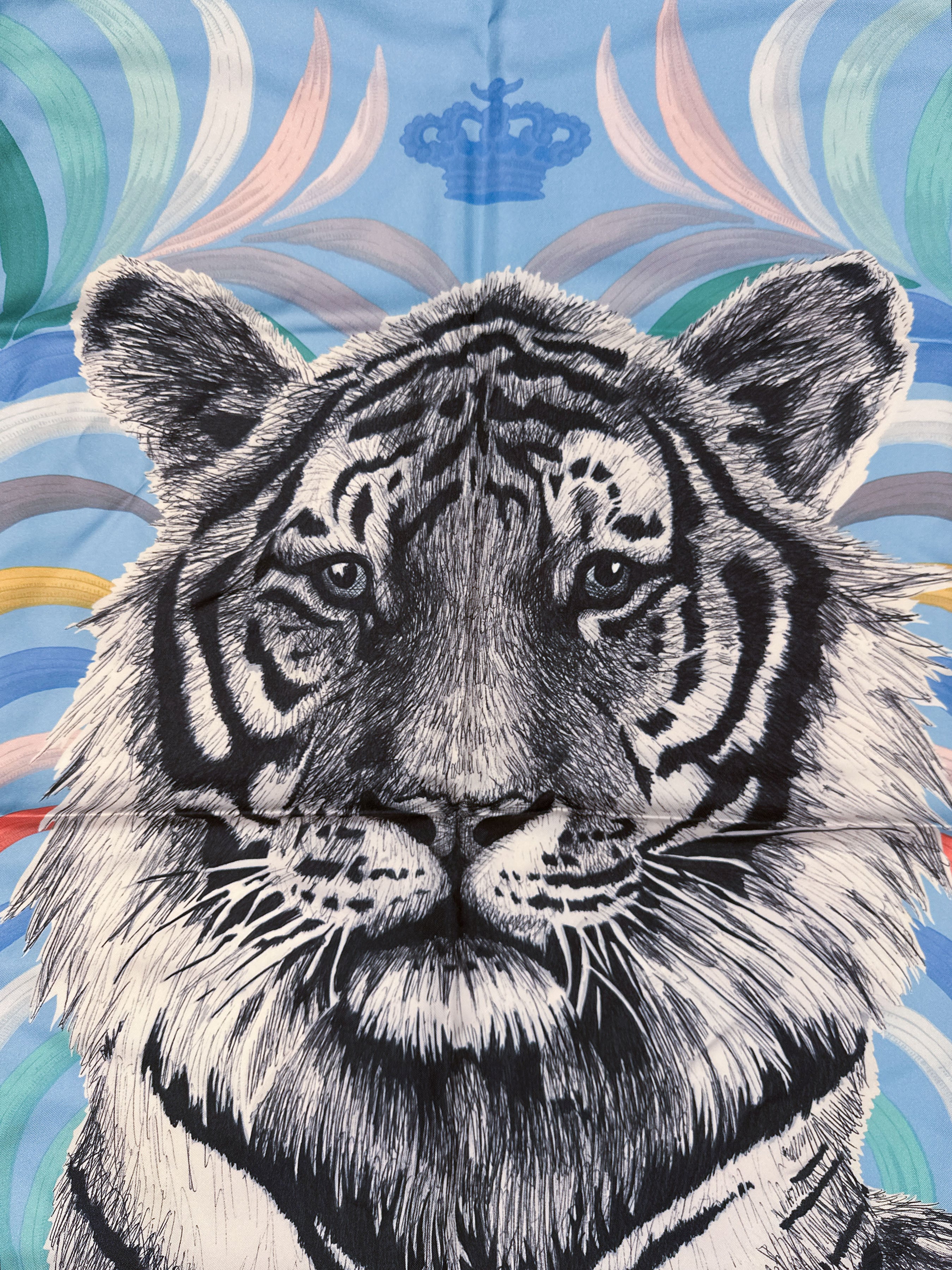 Hermès Tigre Royal Double Face 90