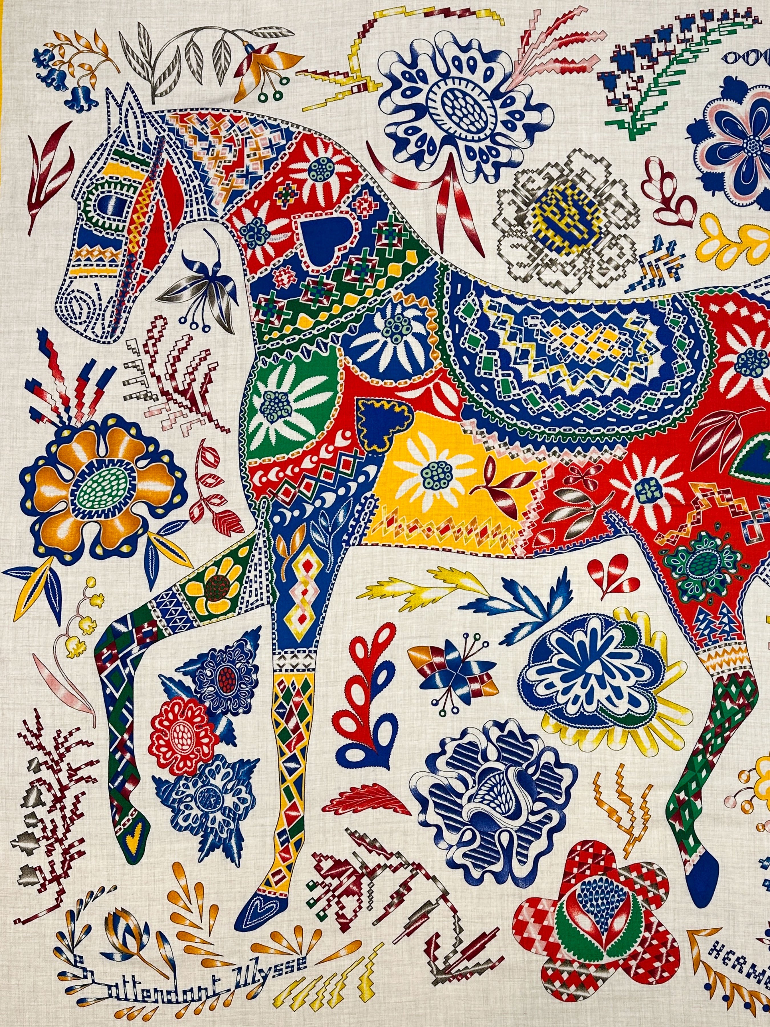 Hermès En Attendant Ulysse Cashmere Silk 140