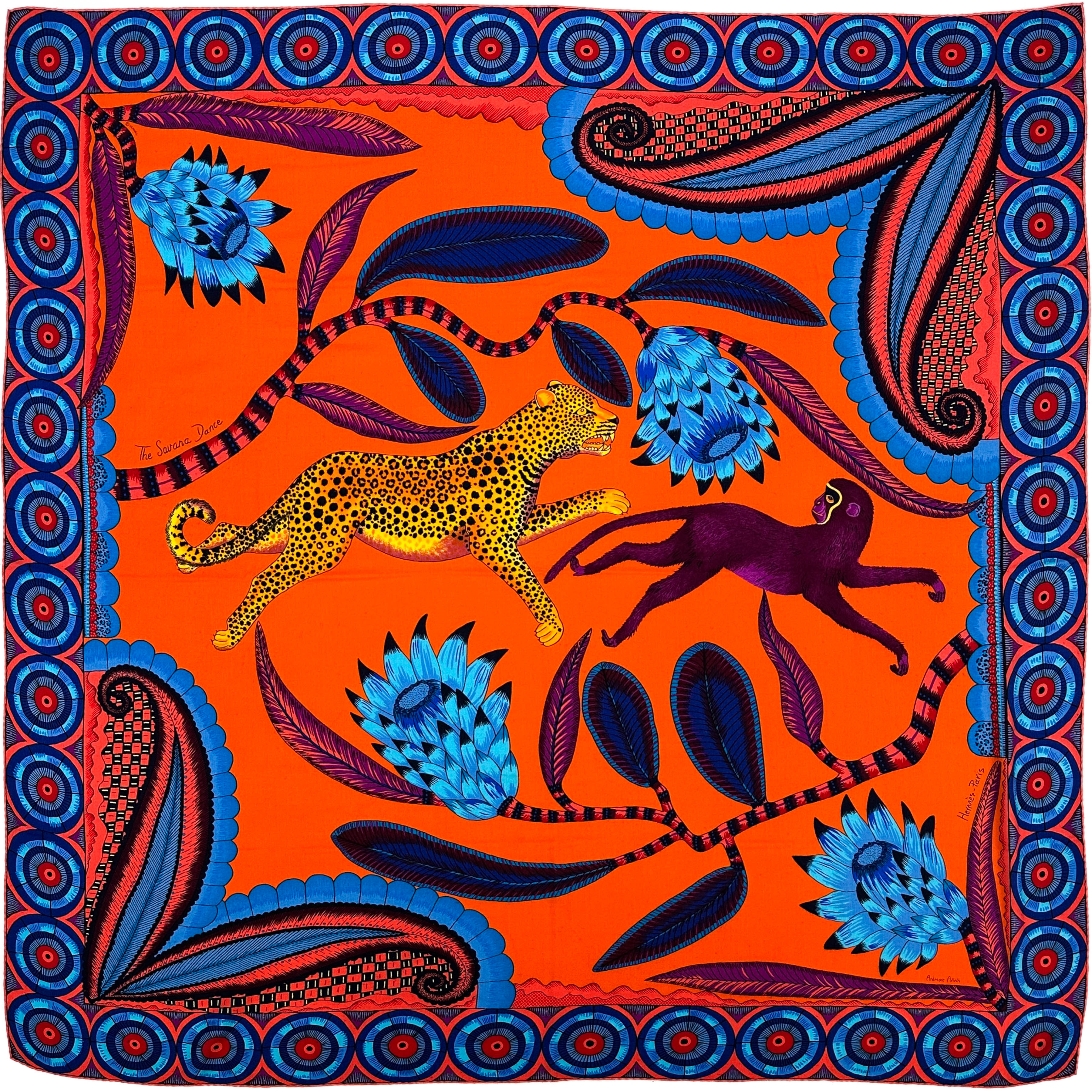 Hermès The Savana Dance Cashmere Silk 140