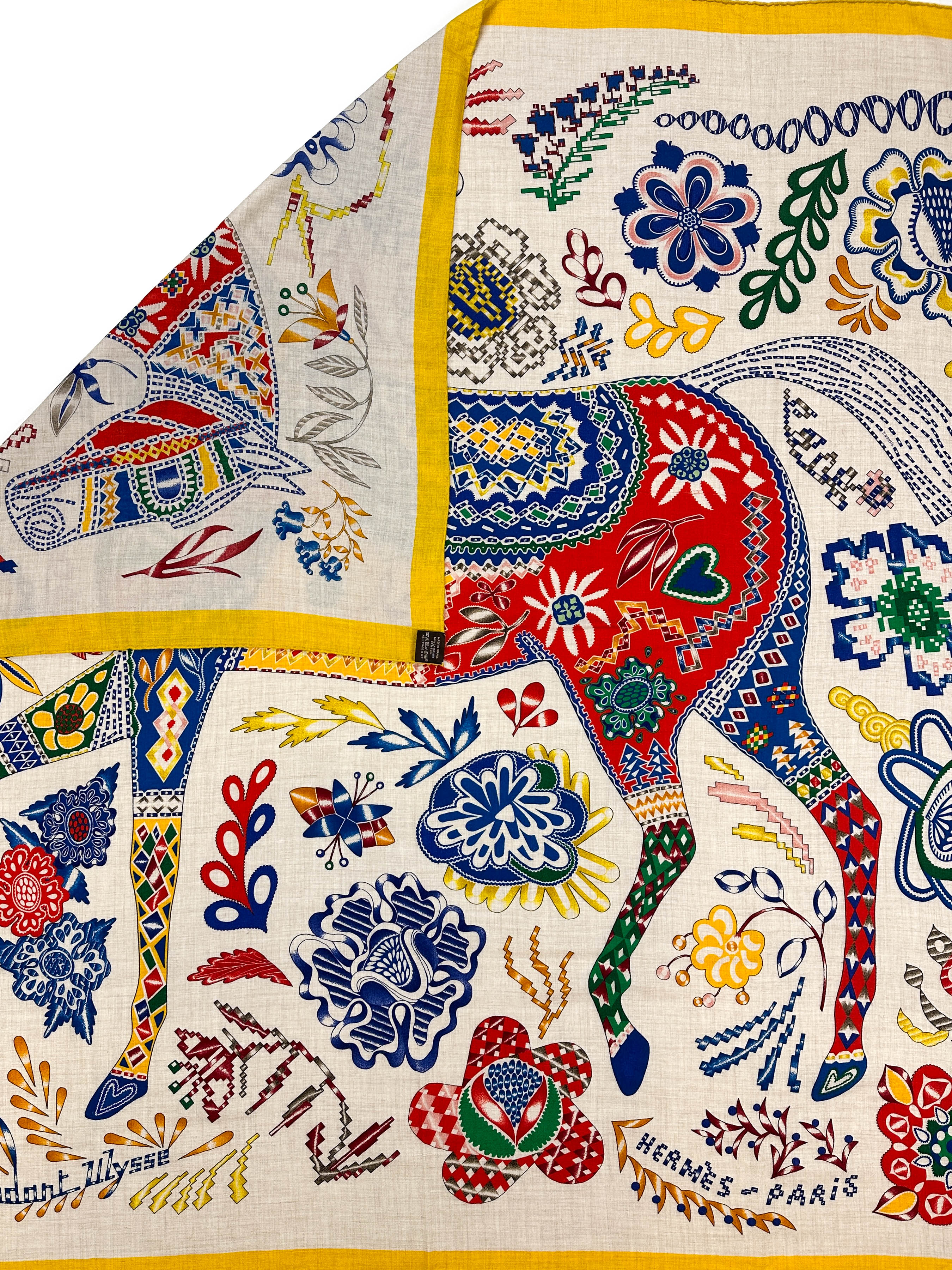 Hermès En Attendant Ulysse Cashmere Silk 140