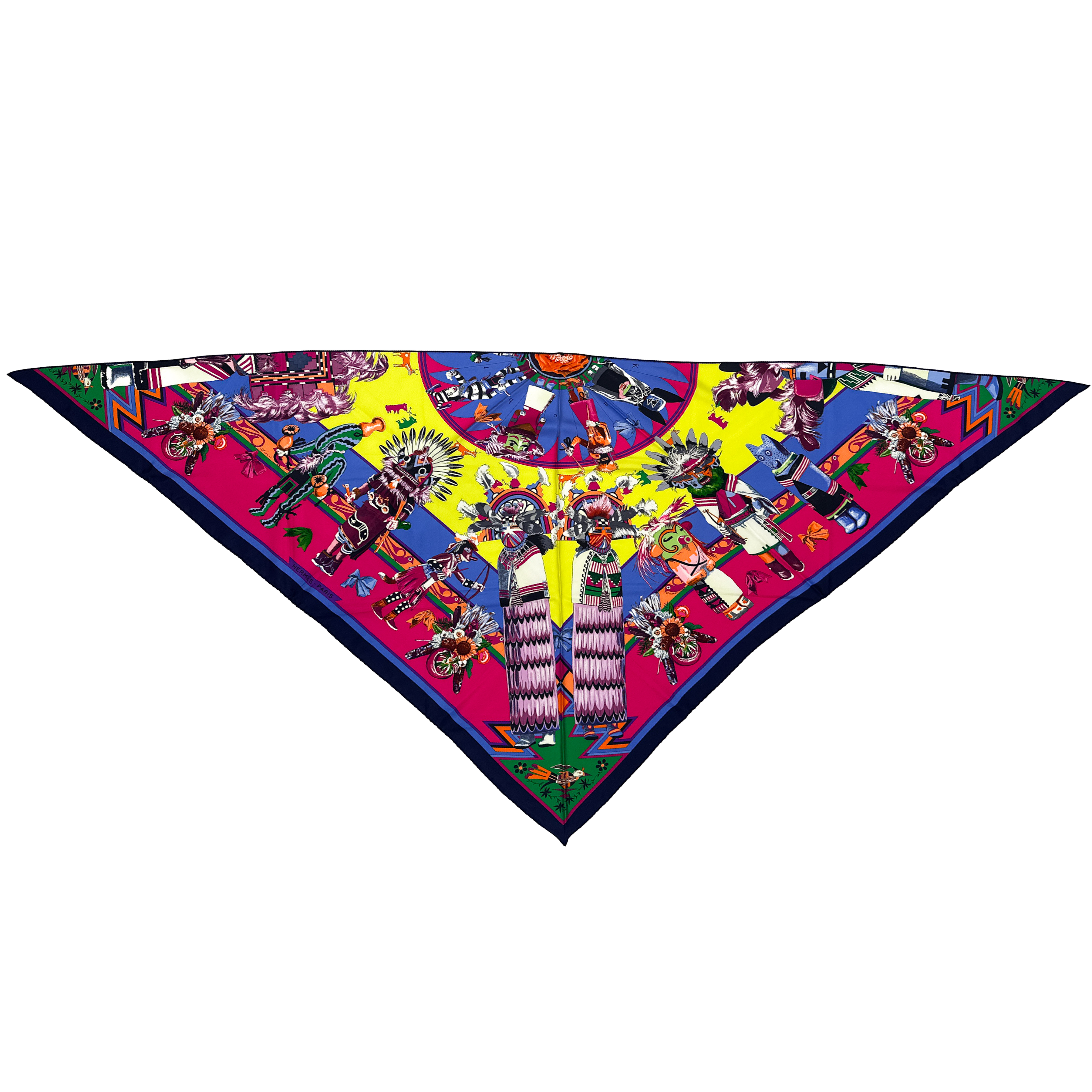 Hermès Kachinas Silk Giant Triangle