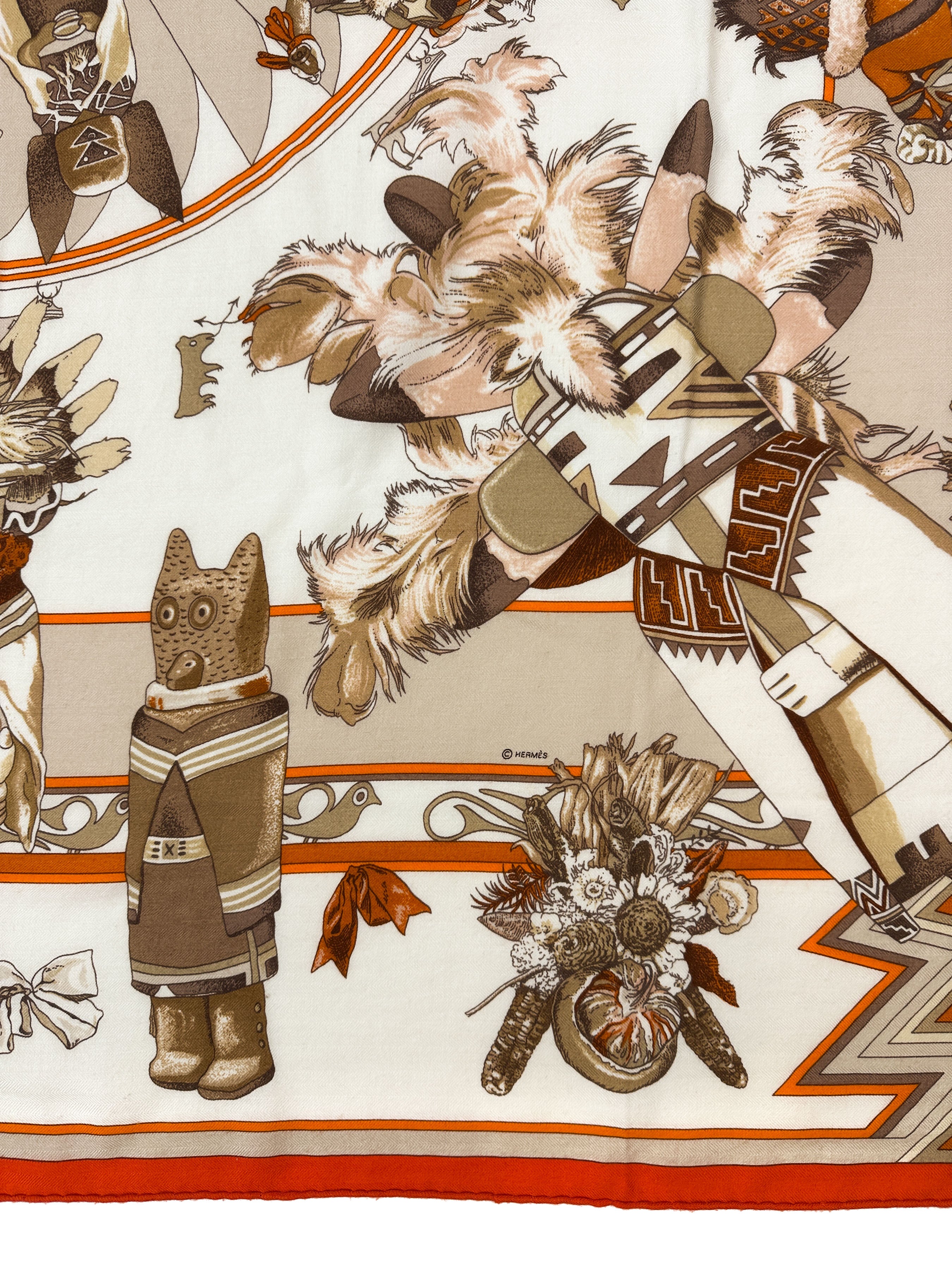 Hermès Kachinas Cashmere Silk 140