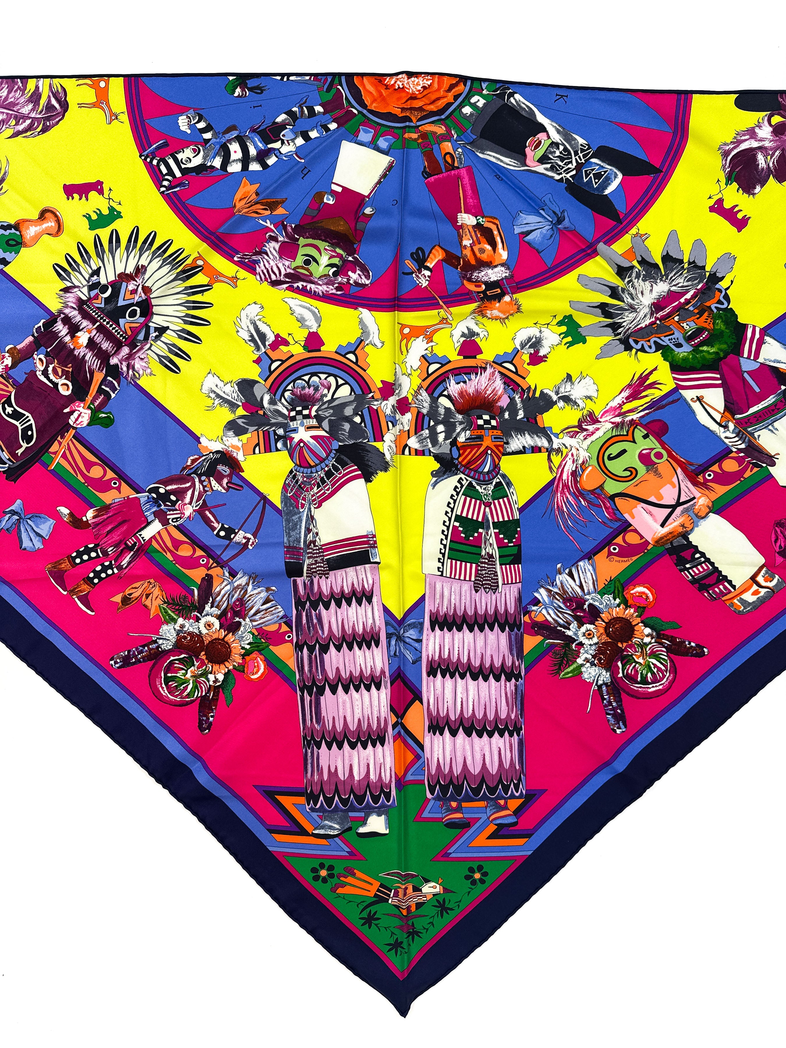 Hermès Kachinas Silk Giant Triangle