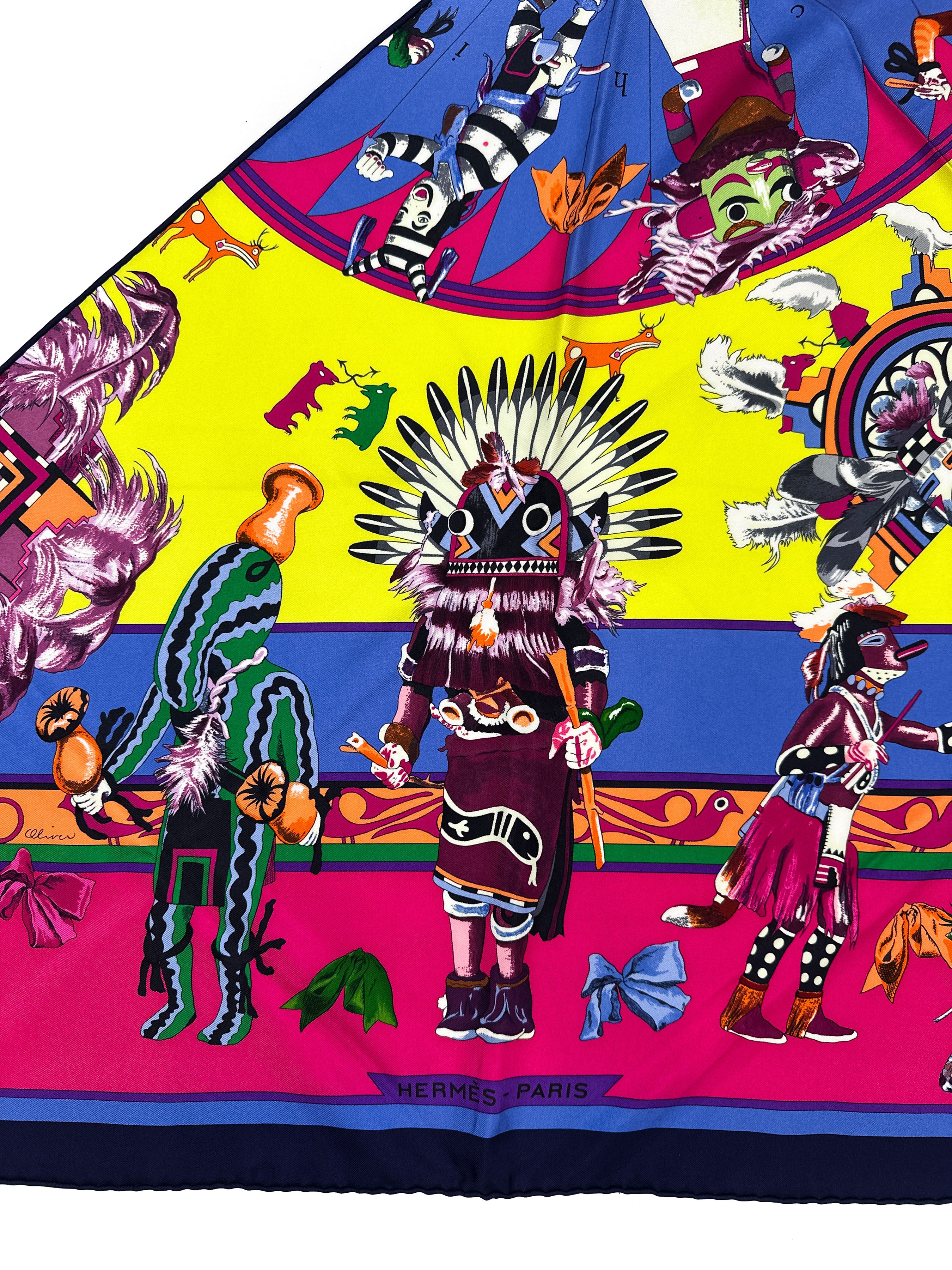 Hermès Kachinas Silk Giant Triangle