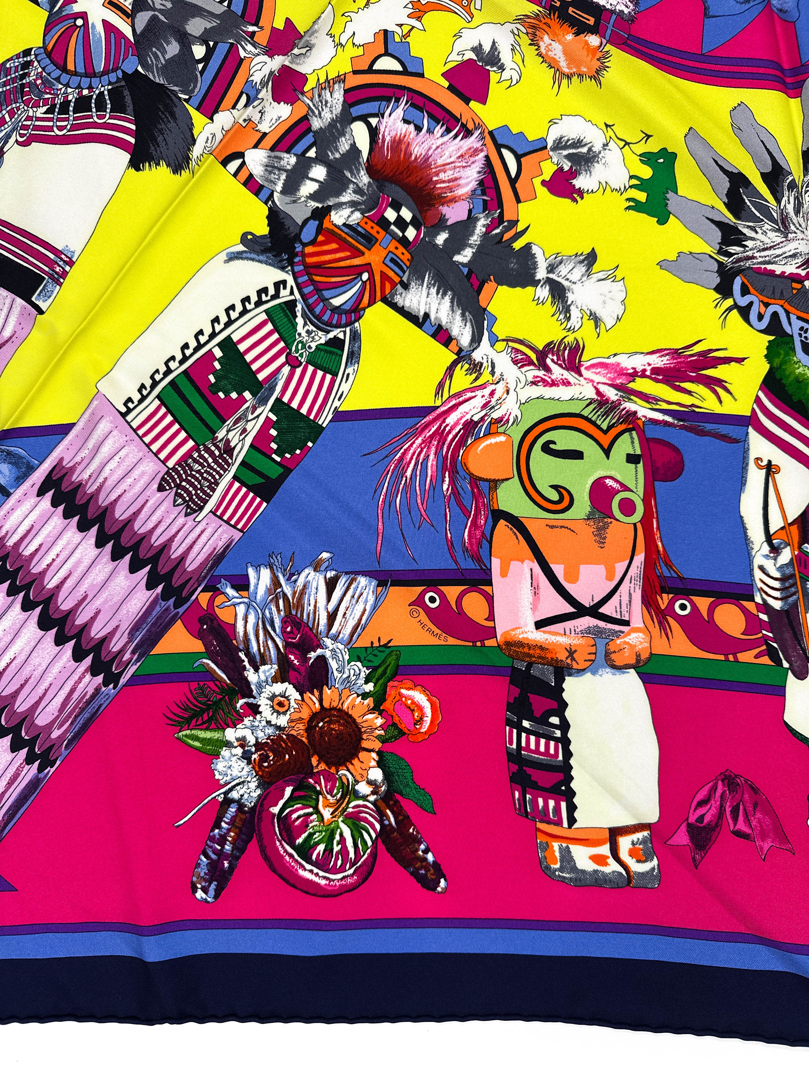 Hermès Kachinas Silk Giant Triangle