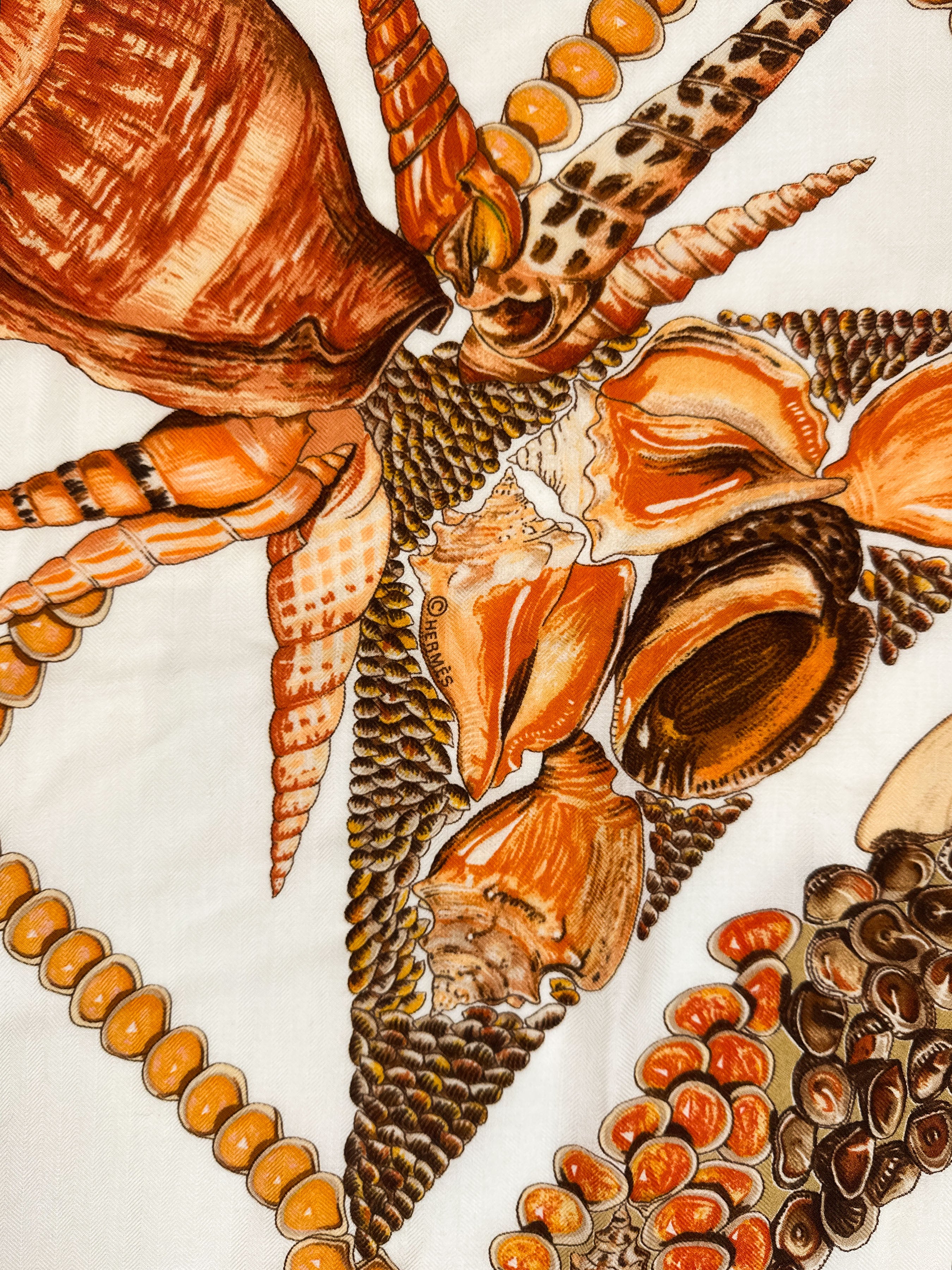 Hermès Rocaille Cashmere Silk 140