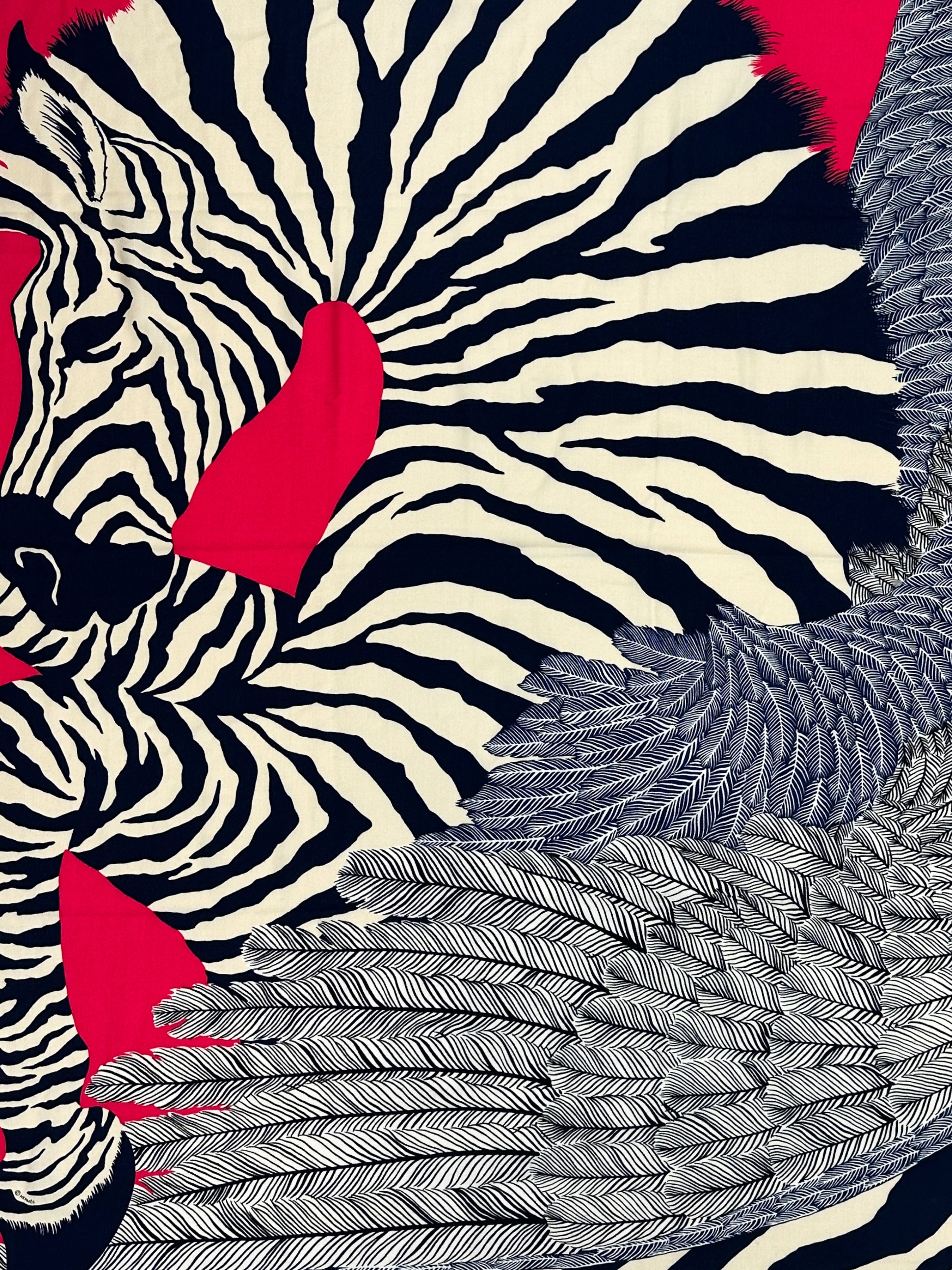 Hermès Zebra Pegasus Cashmere Silk 140
