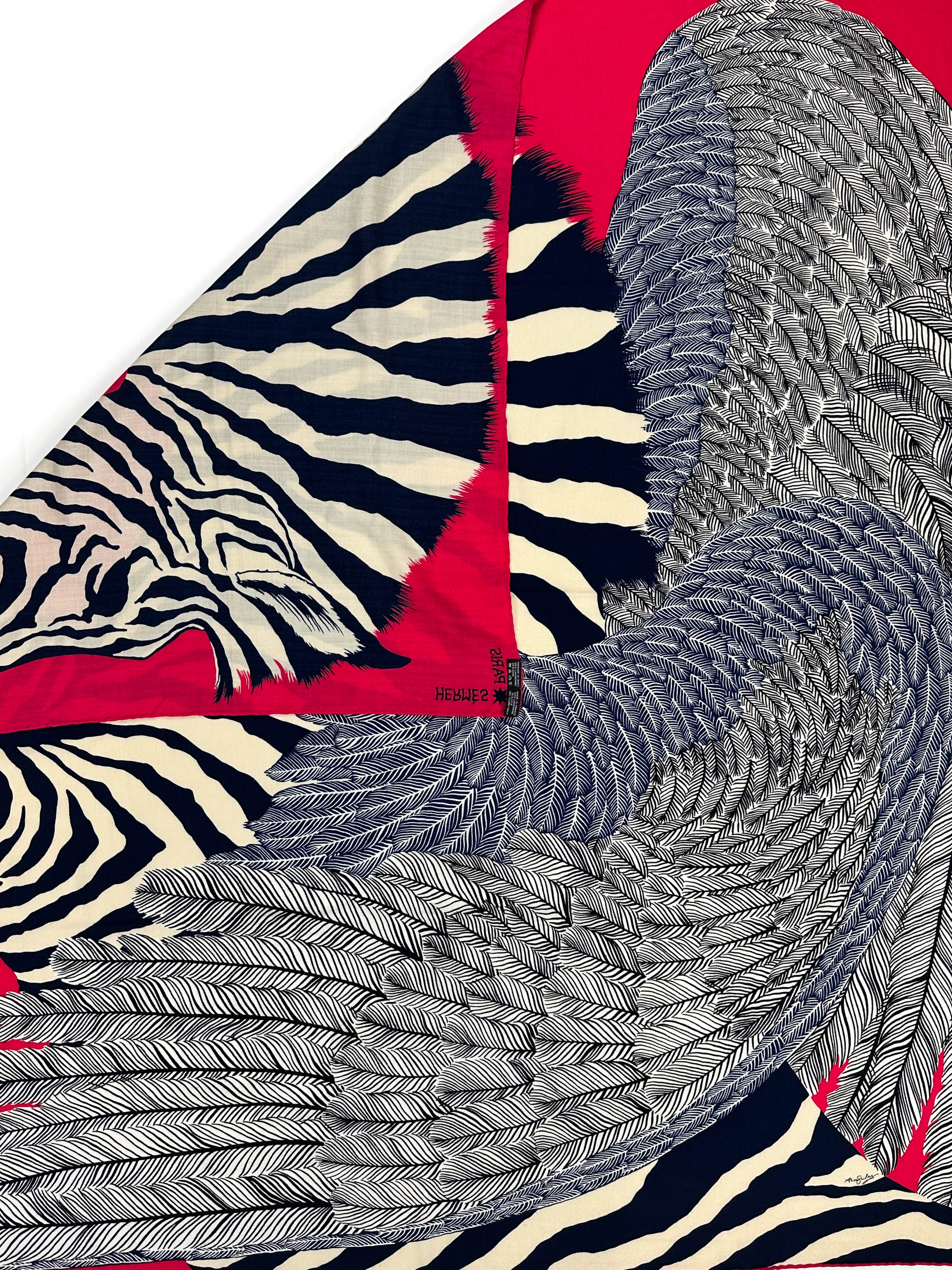 Hermès Zebra Pegasus Cashmere Silk 140