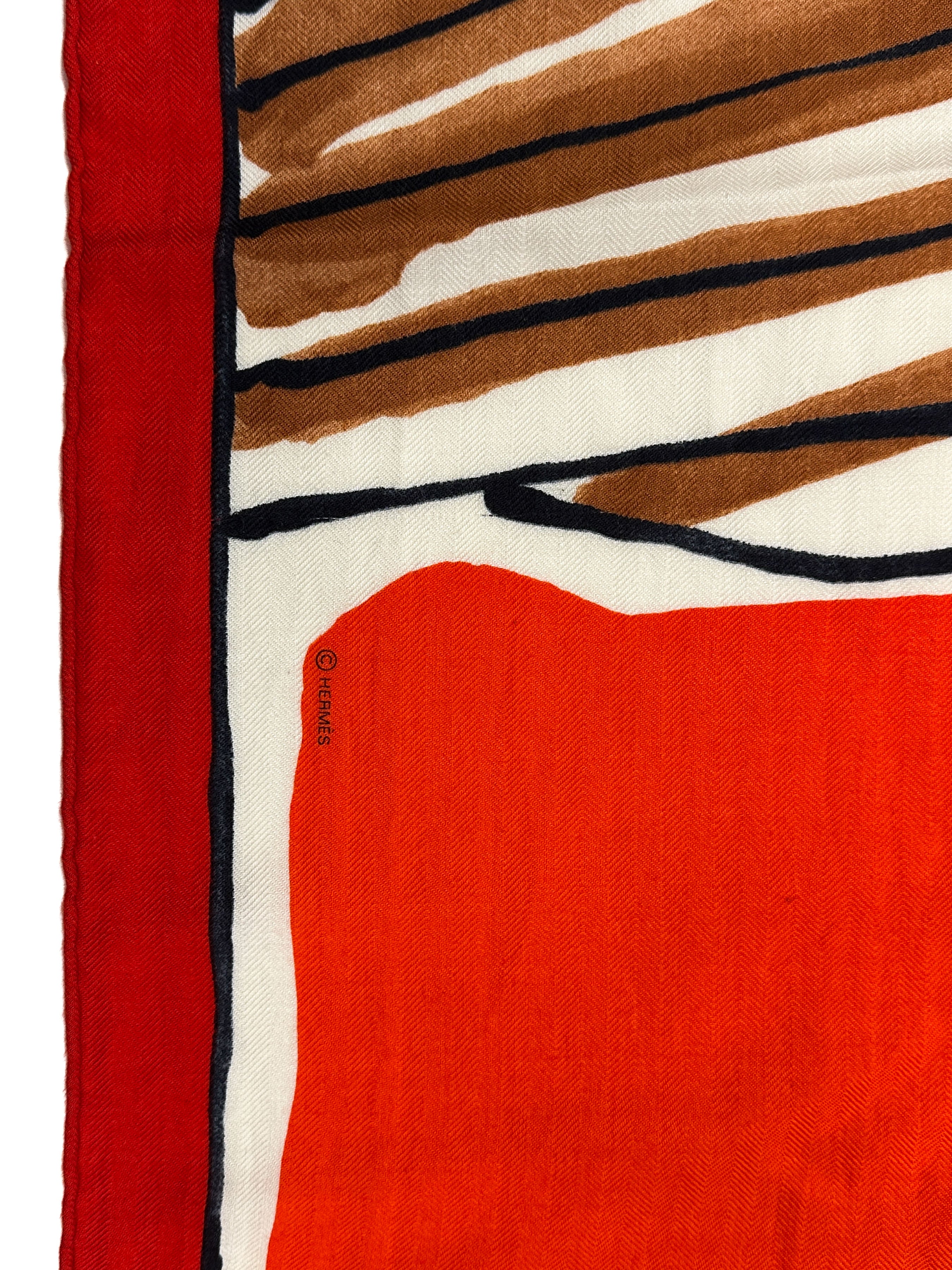 Hermès Libre Comme Pegase Cashmere Silk 140
