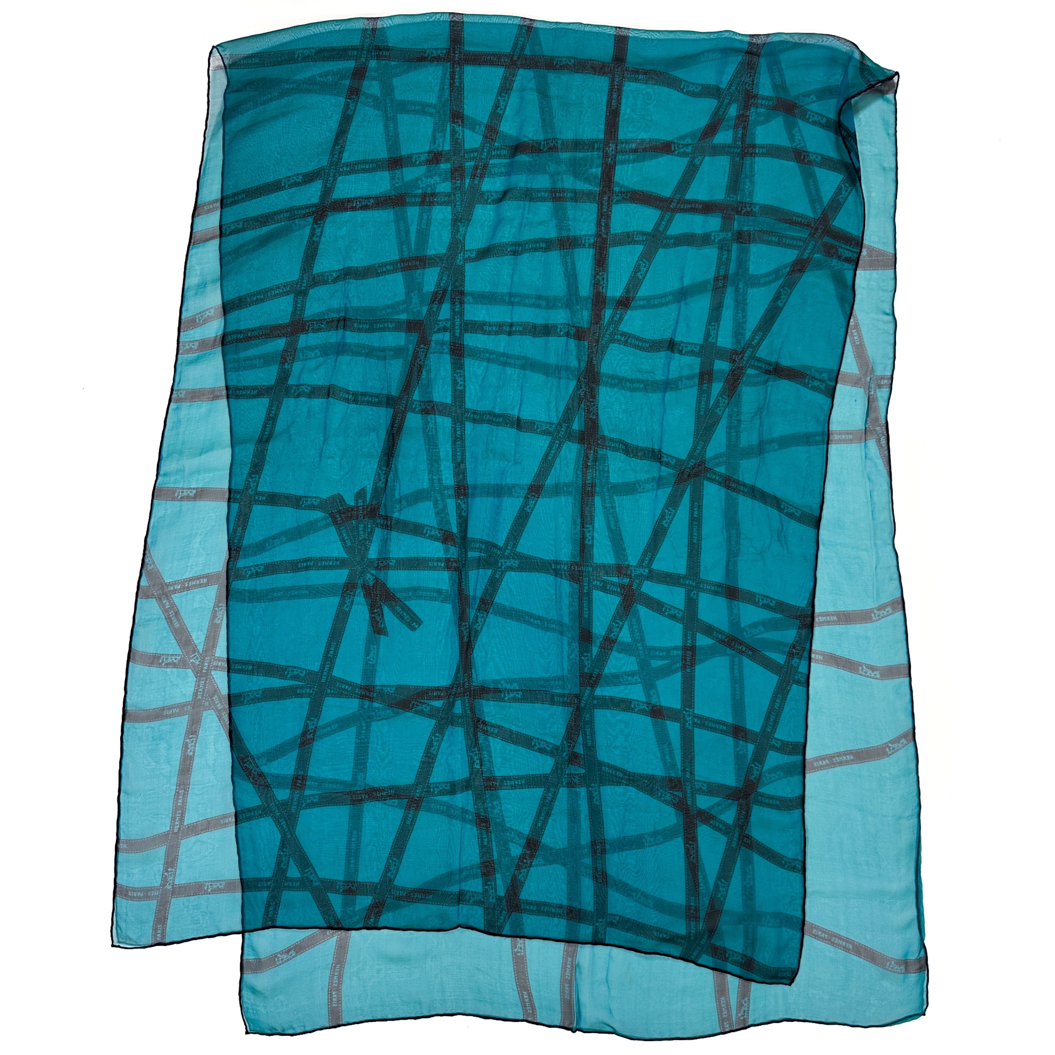 Hermès Bolduc Changeant Mousseline Shawl