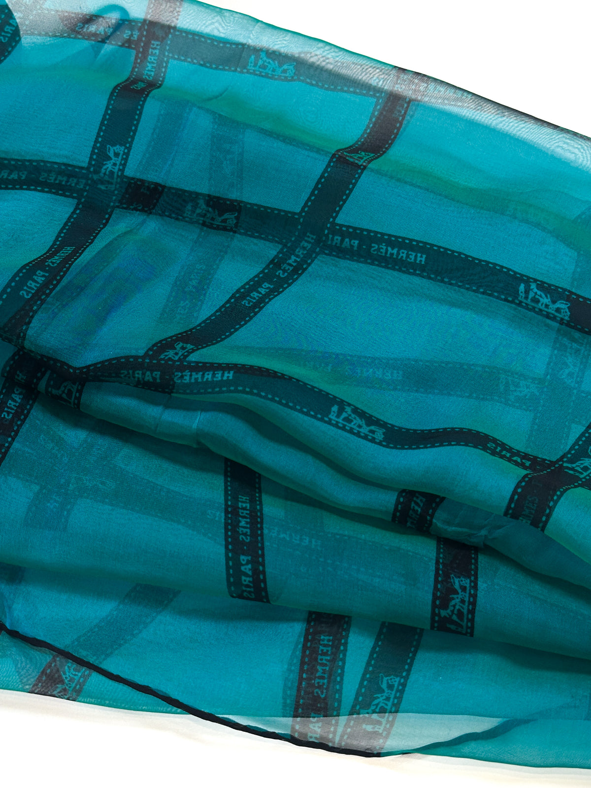 Hermès Bolduc Changeant Mousseline Shawl