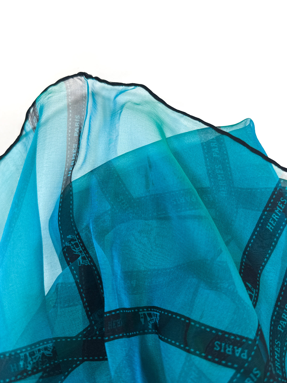 Hermès Bolduc Changeant Mousseline Shawl
