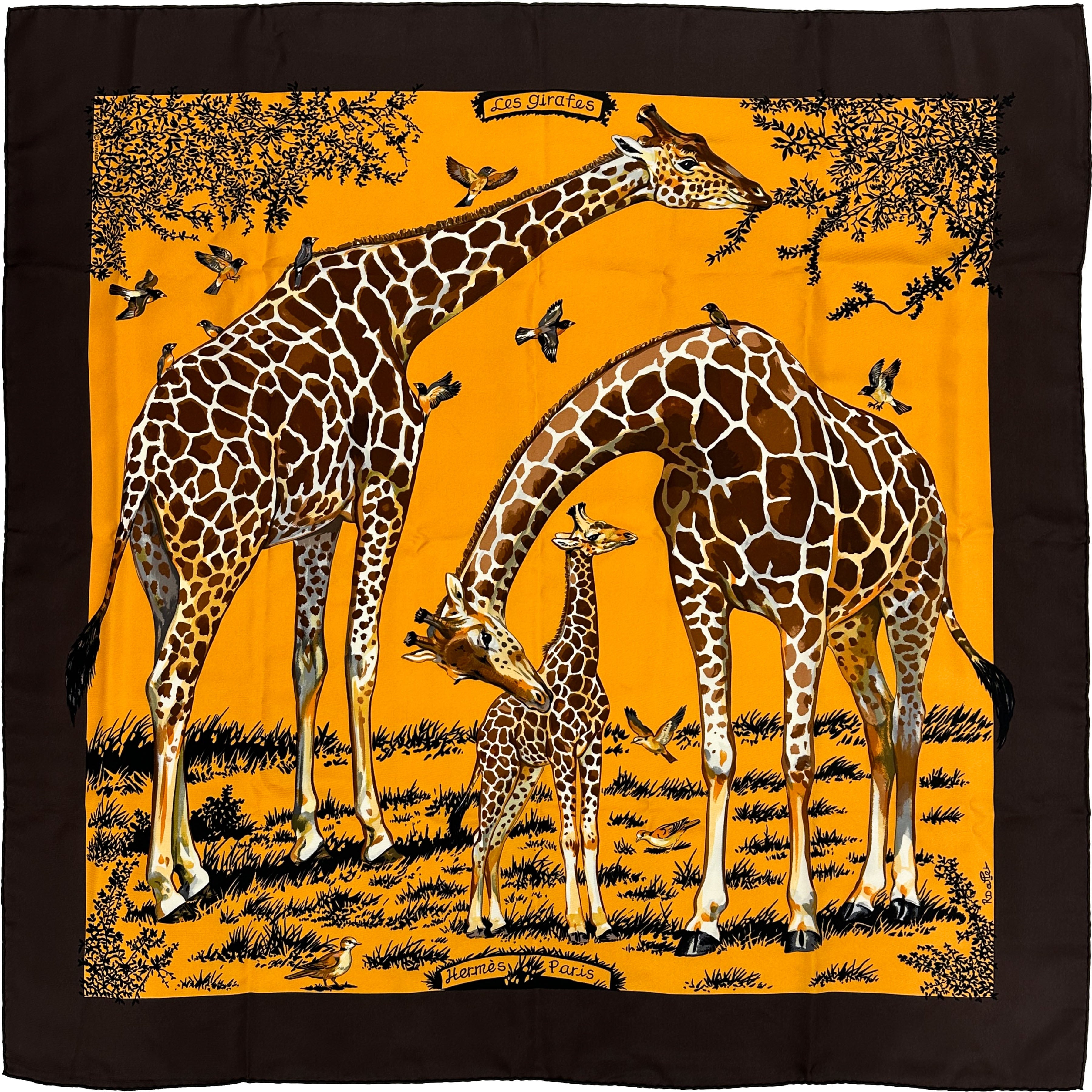 HERMES アヴァロン Hermès Les Girafes 90