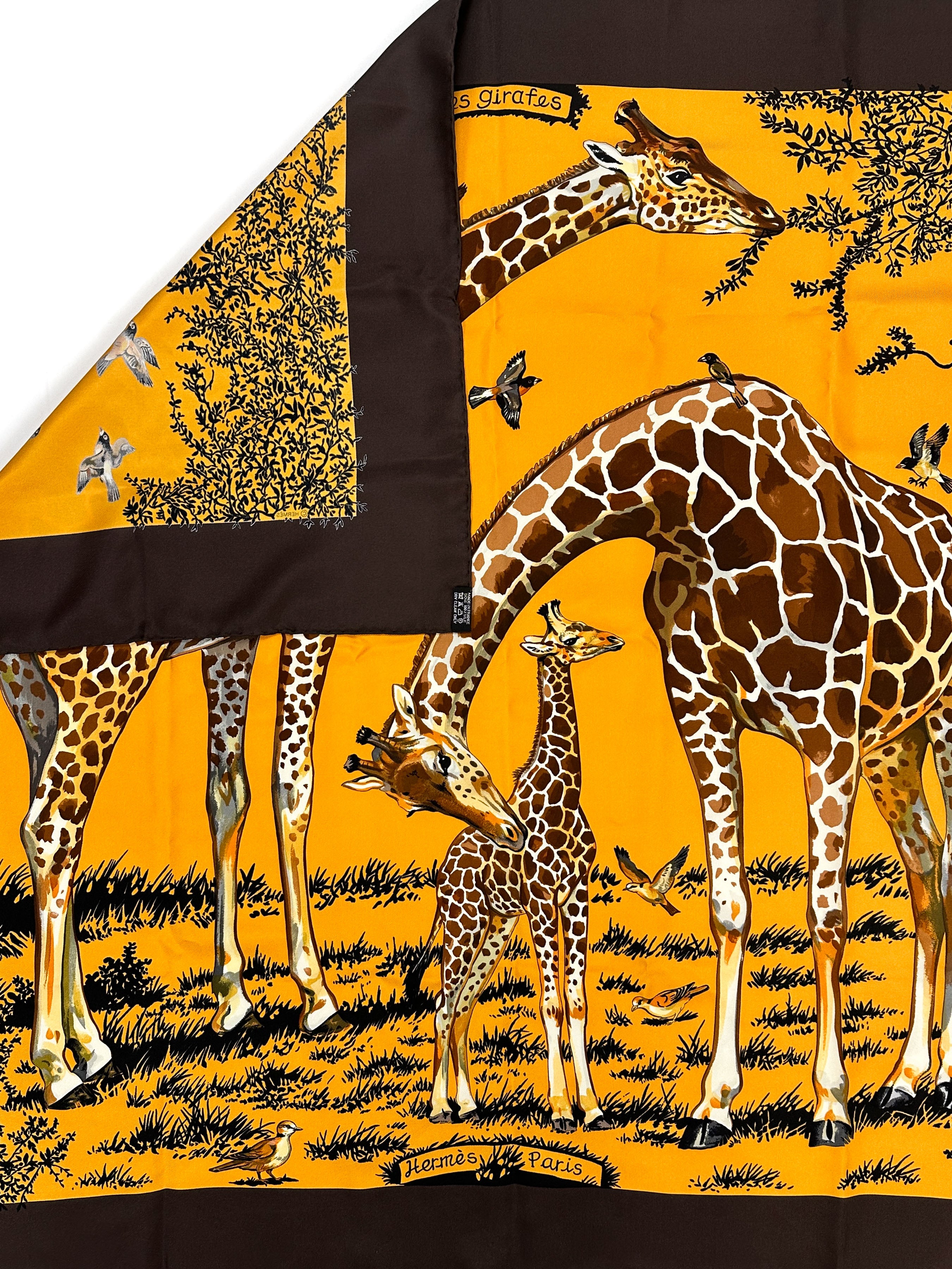 HERMES Les Girafes カレ スカーフ Hermès Les Girafes 90
