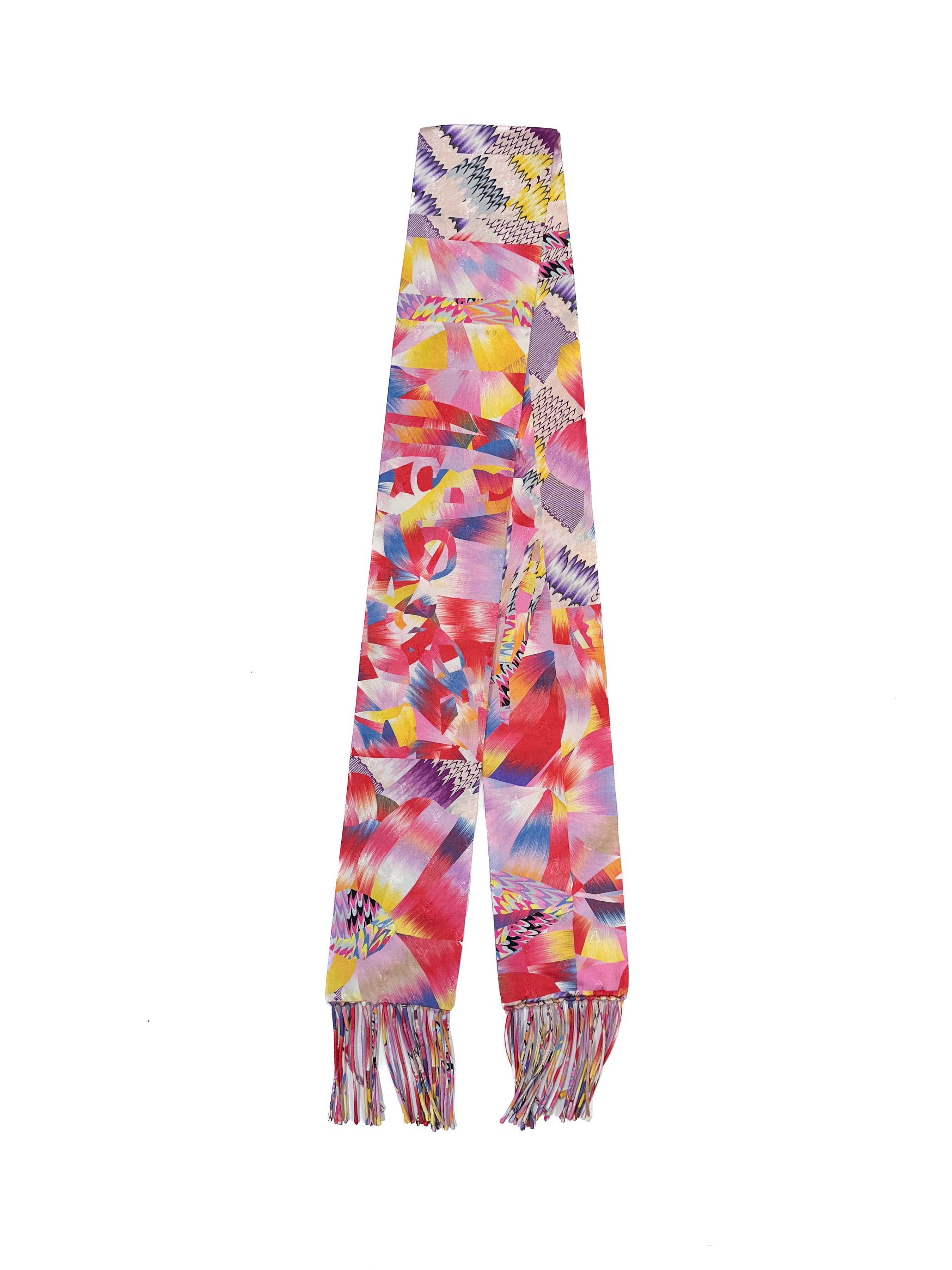 Hermès Fine Echarpe Marble Fringe Maxi Twilly