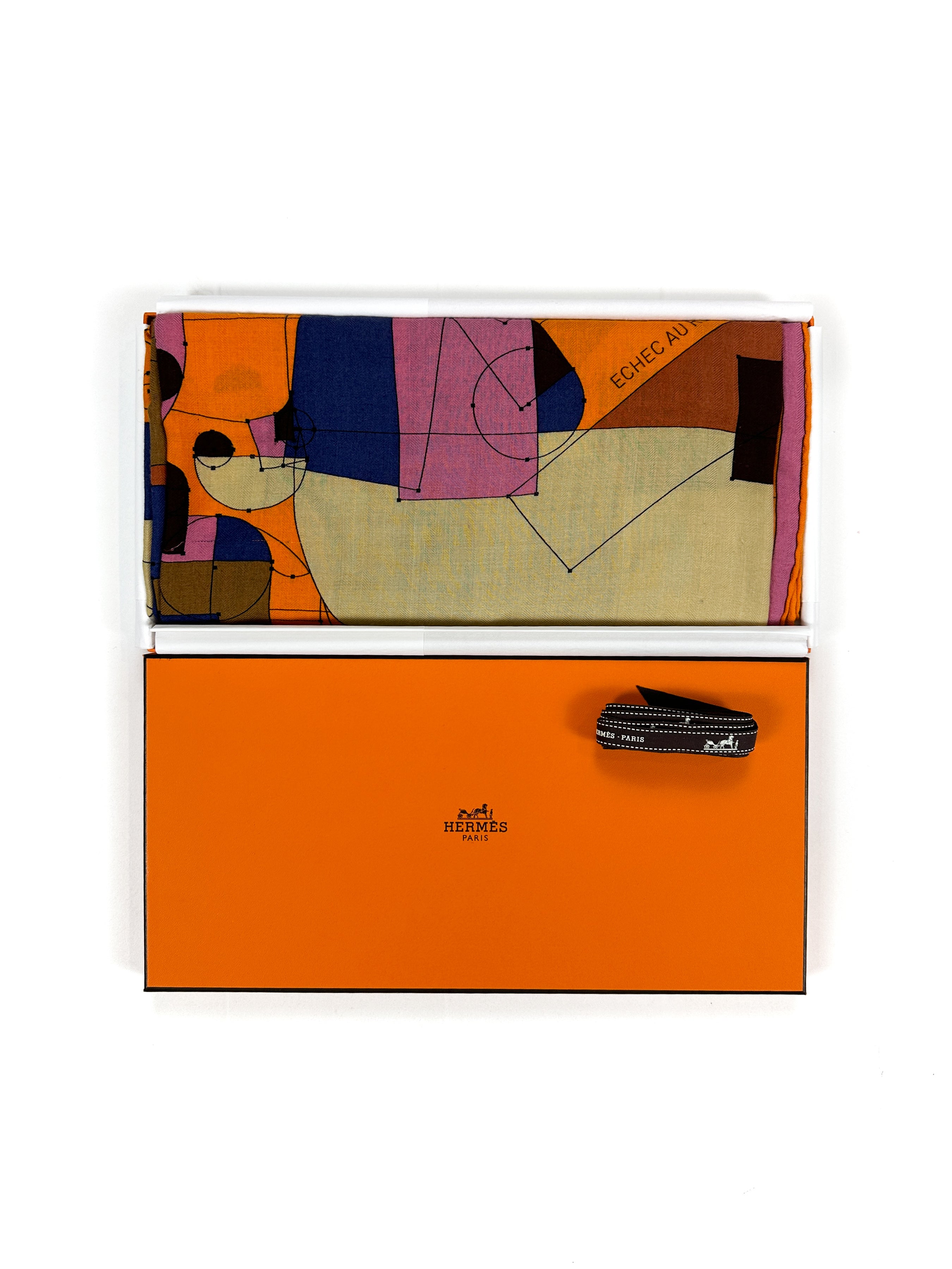 Hermès Échec Au Roi Cashmere Silk 140