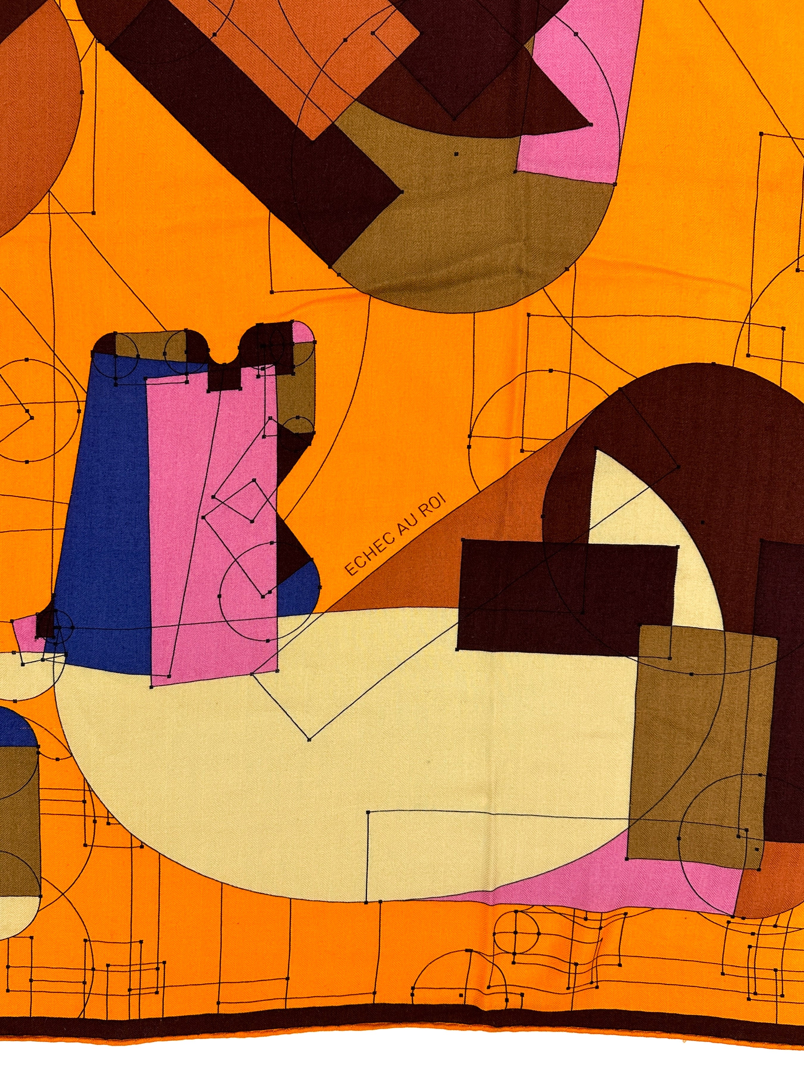 Hermès Échec Au Roi Cashmere Silk 140