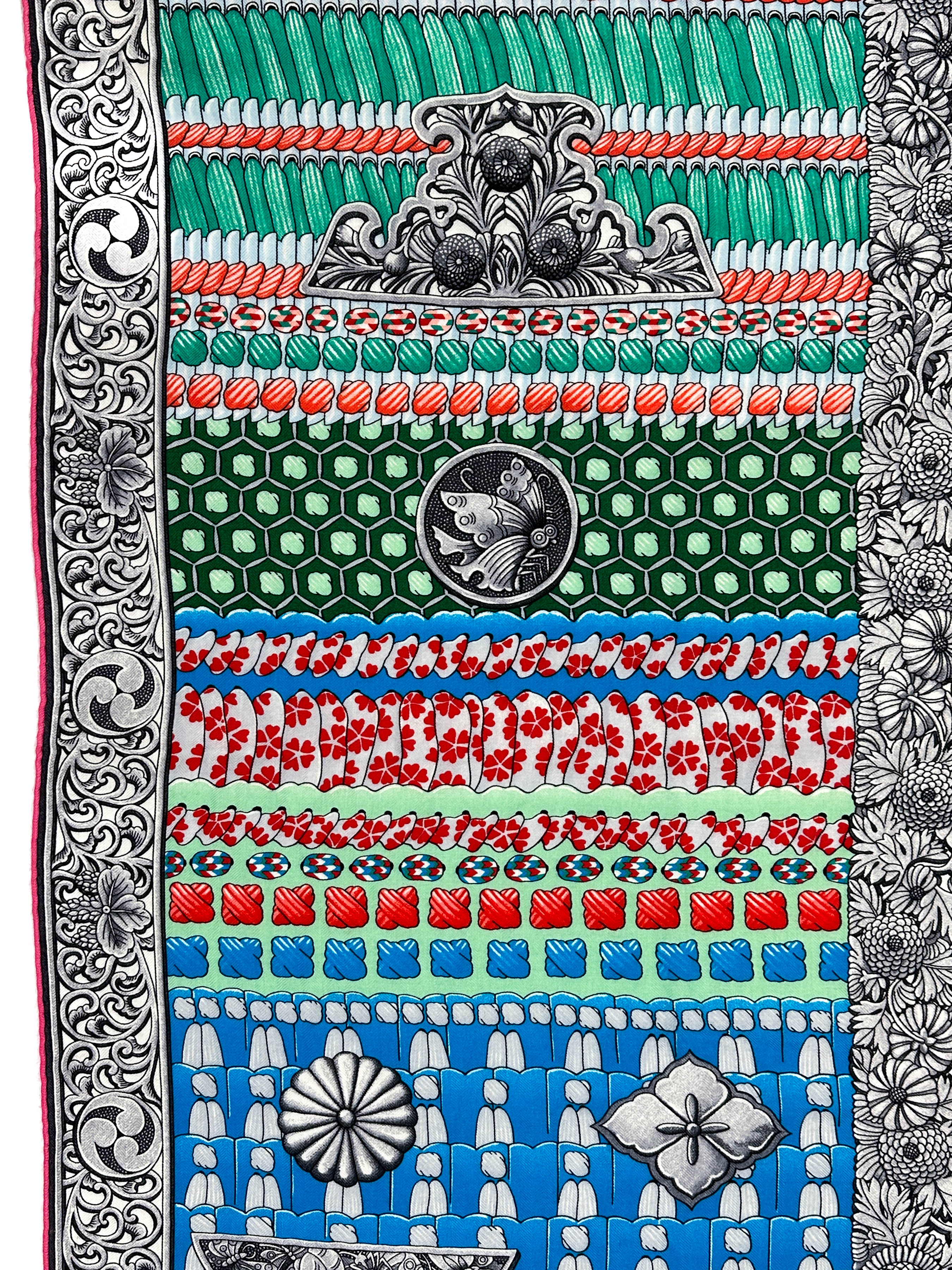 Hermès Parures de Samourais Cashmere Silk 140