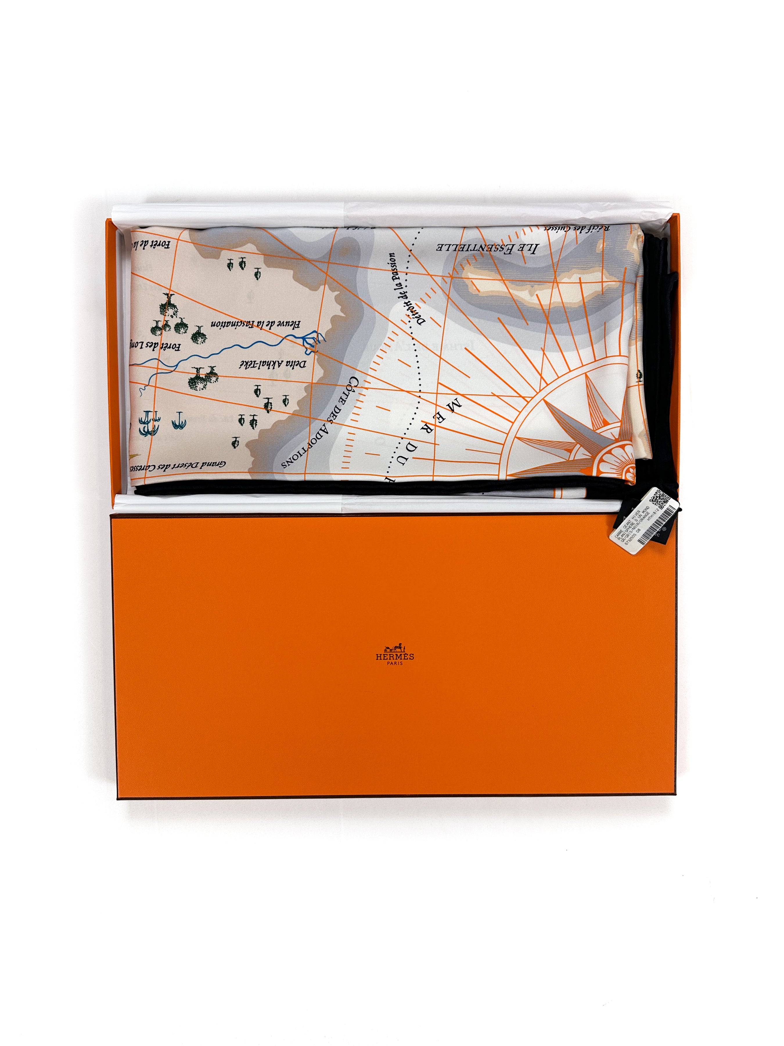 Hermès Planisphere d'un Monde Equestre Silk 140