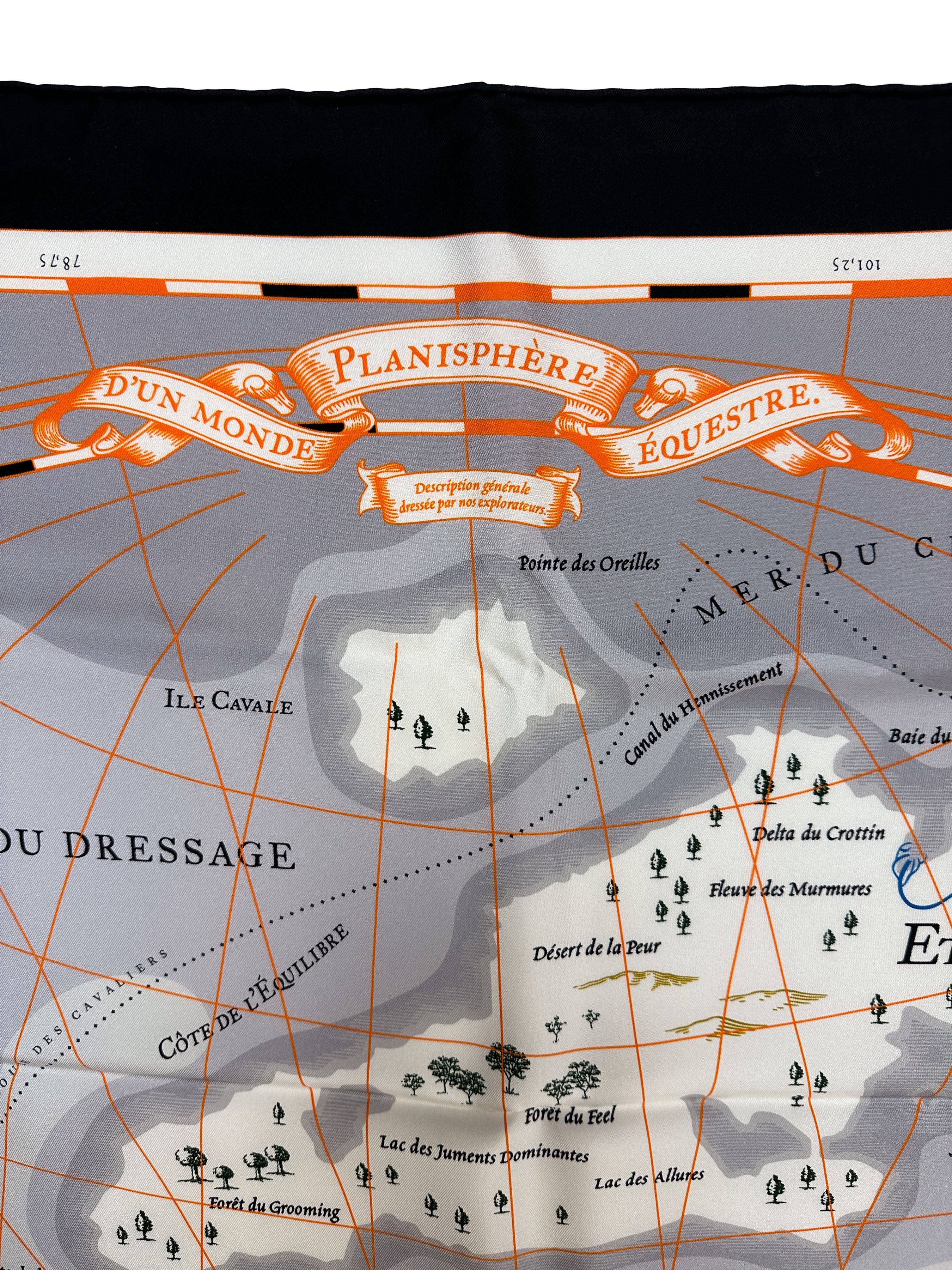 Hermès Planisphere d'un Monde Equestre Silk 140