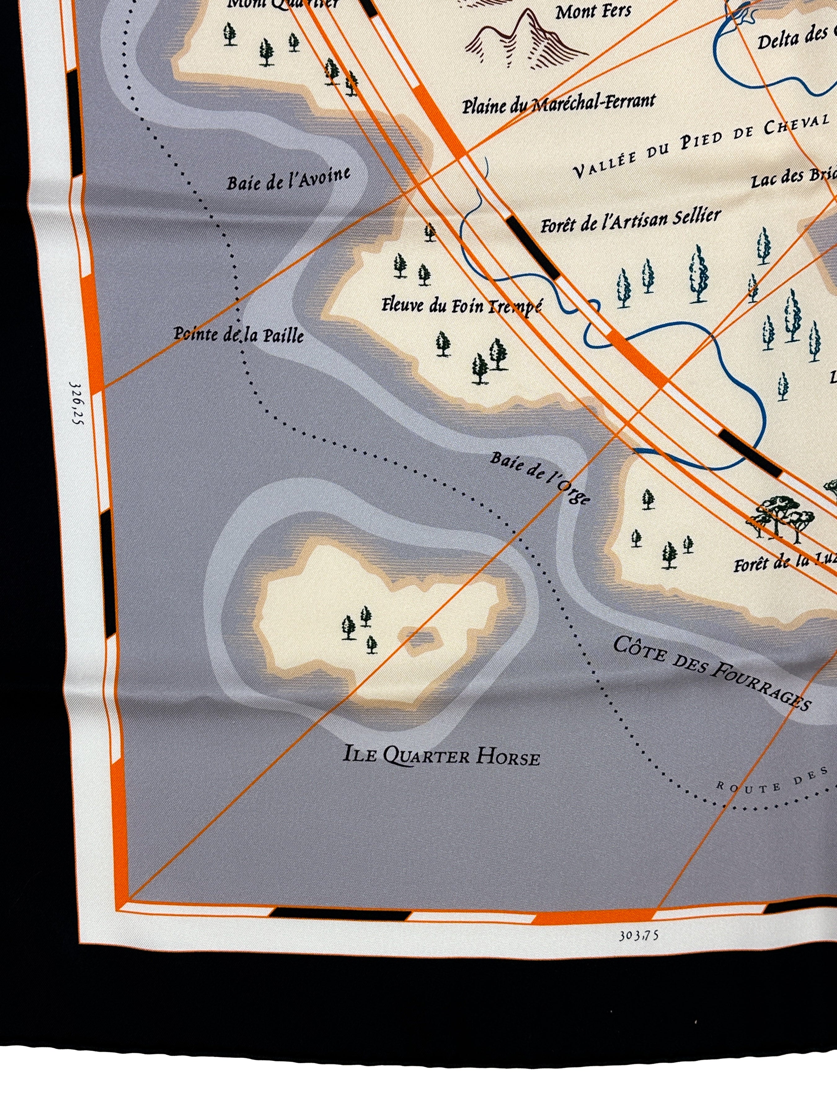 Hermès Planisphere d'un Monde Equestre Silk 140