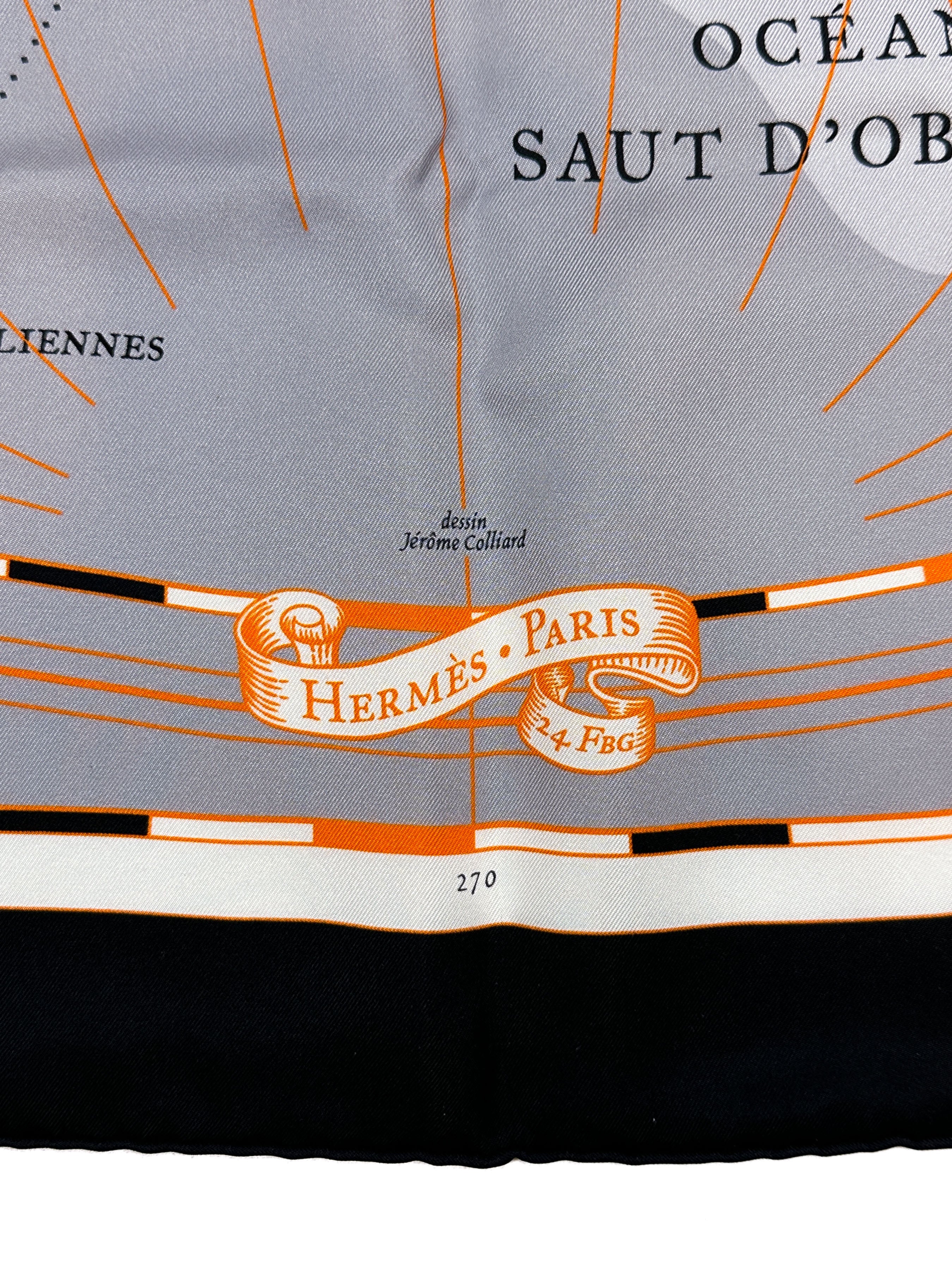 Hermès Planisphere d'un Monde Equestre Silk 140