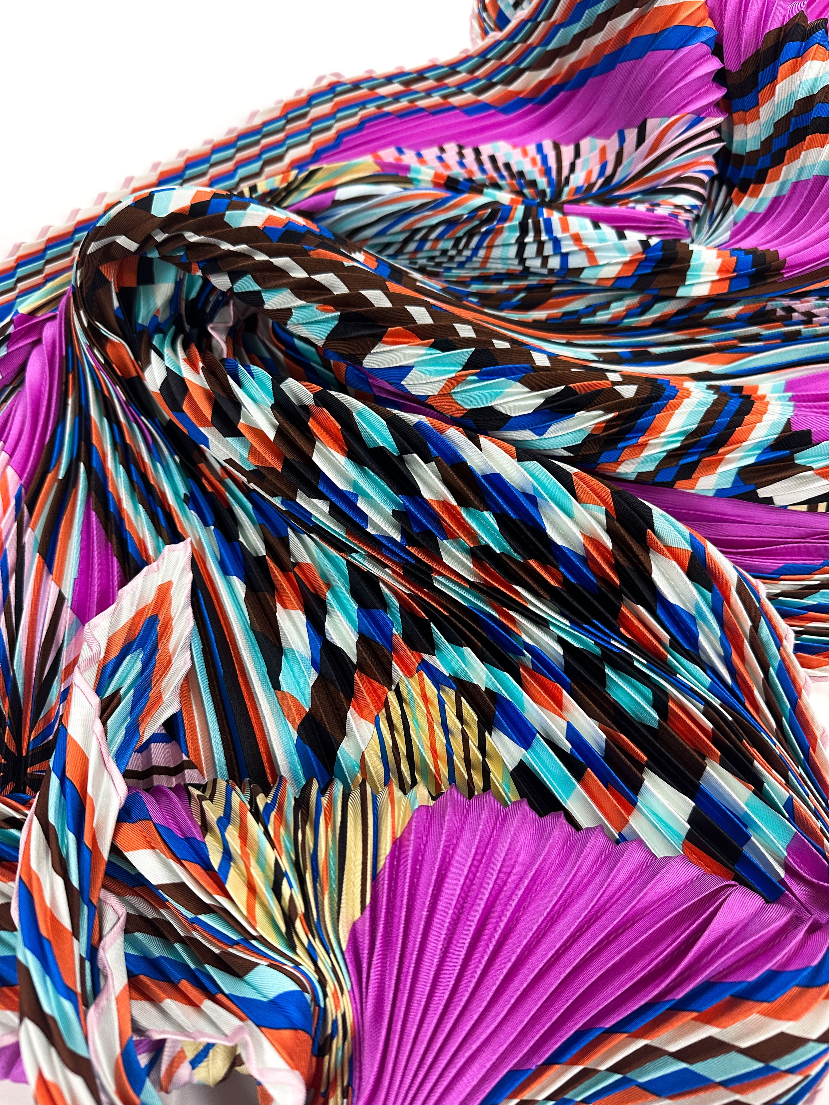 Hermès Flores Del Este Silk Plissé 140
