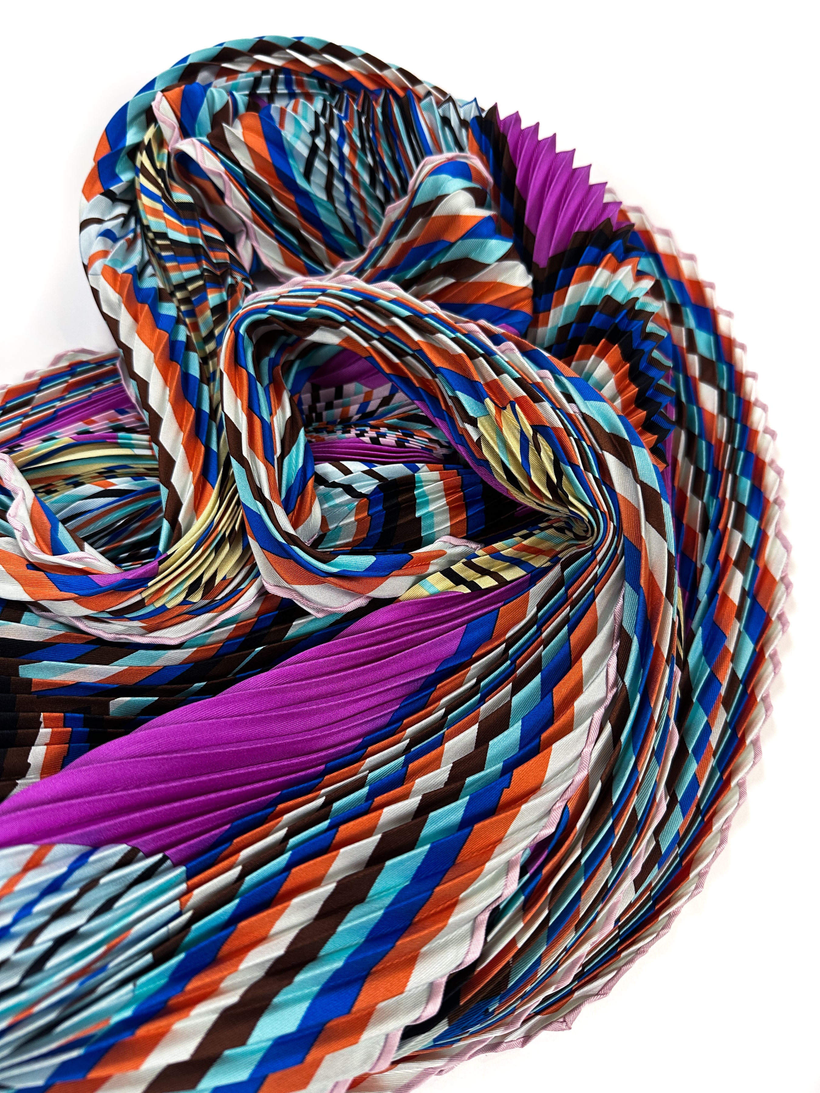 Hermès Flores Del Este Silk Plissé 140