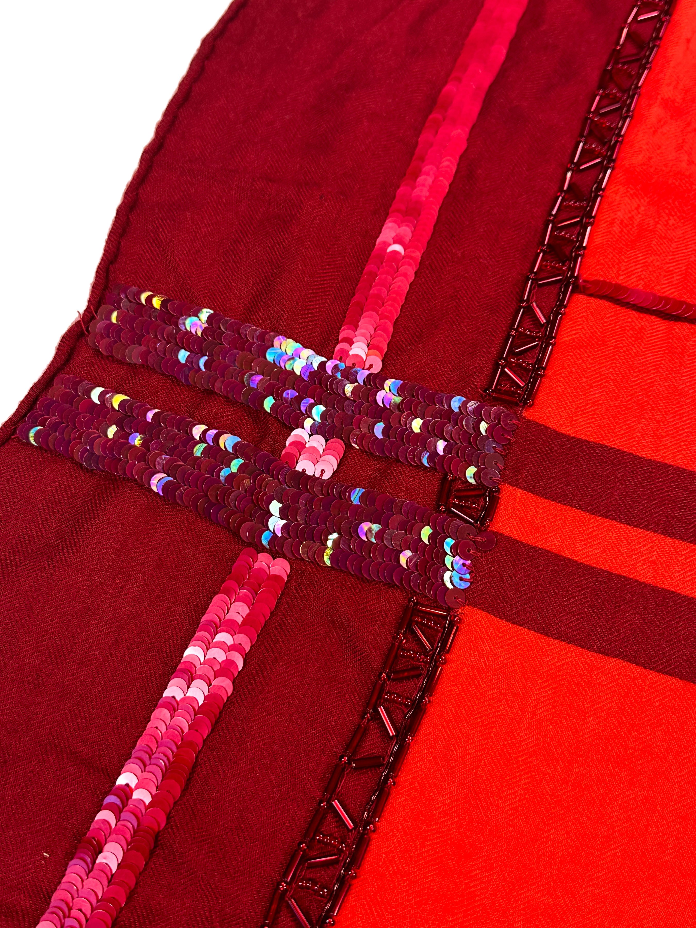 Hermès Brides de Gala en Desordre Exceptional Beaded Cashmere Silk 140