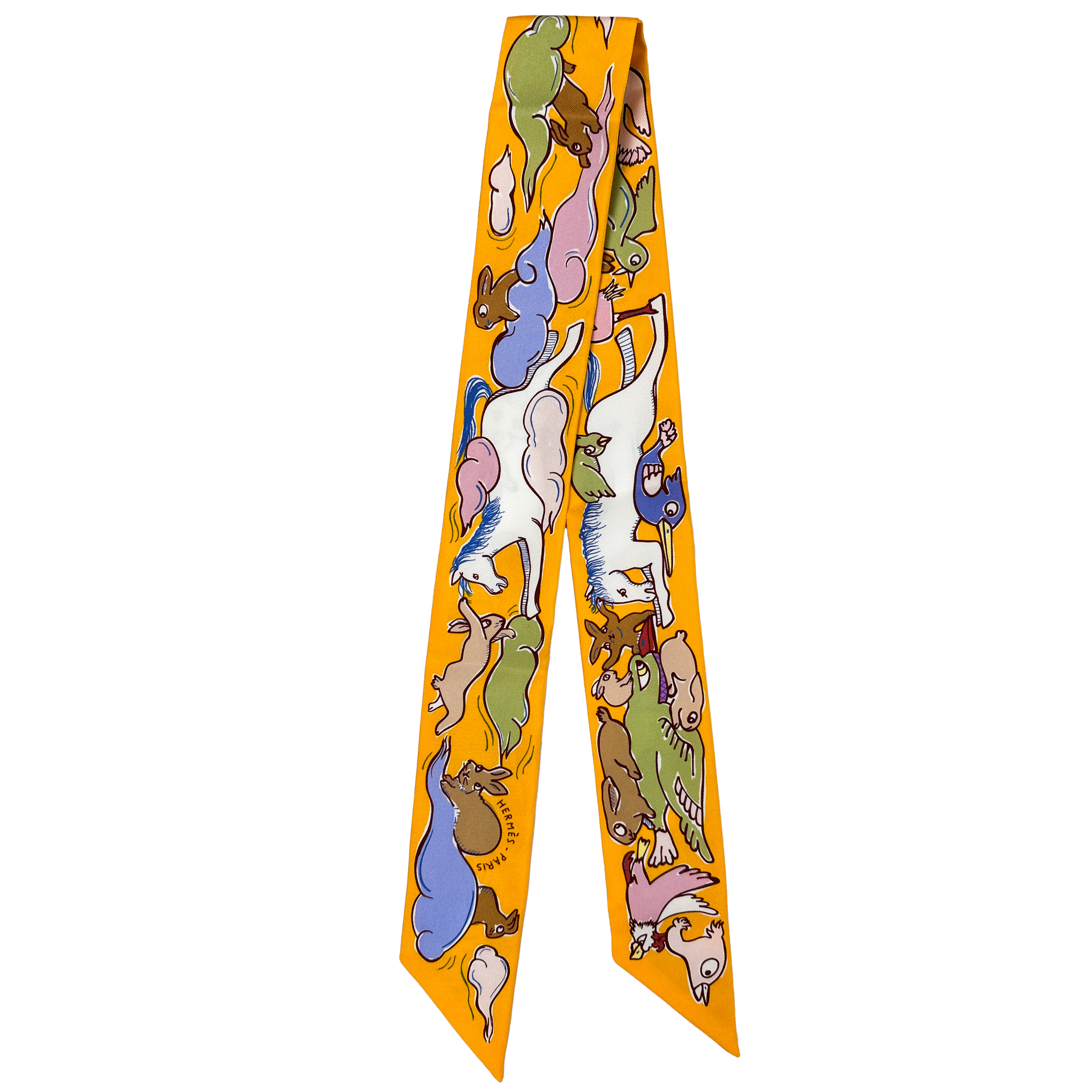 Hermès Mille et Un Lapins Twilly