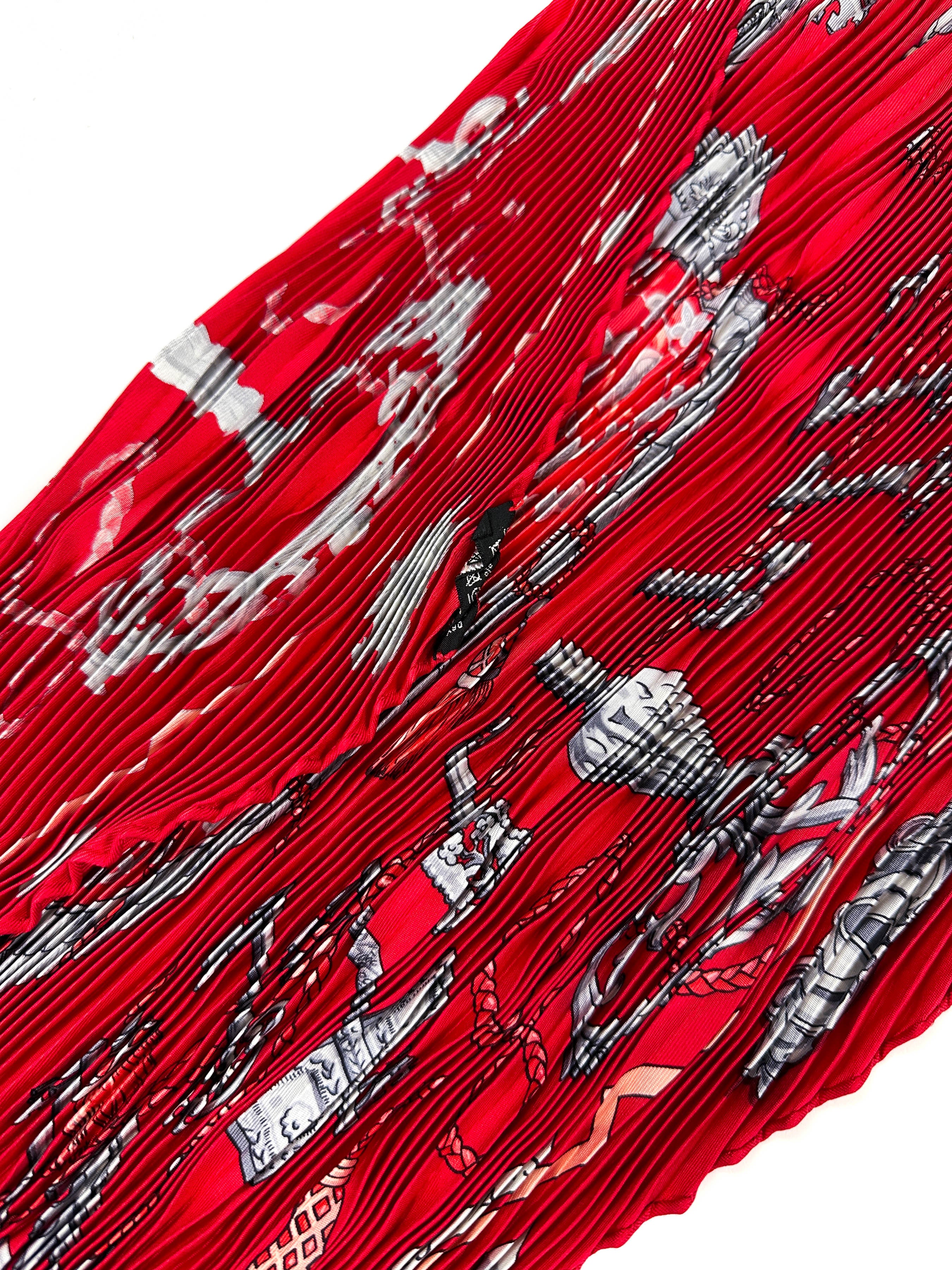 Hermès Les Cles Plissé 90