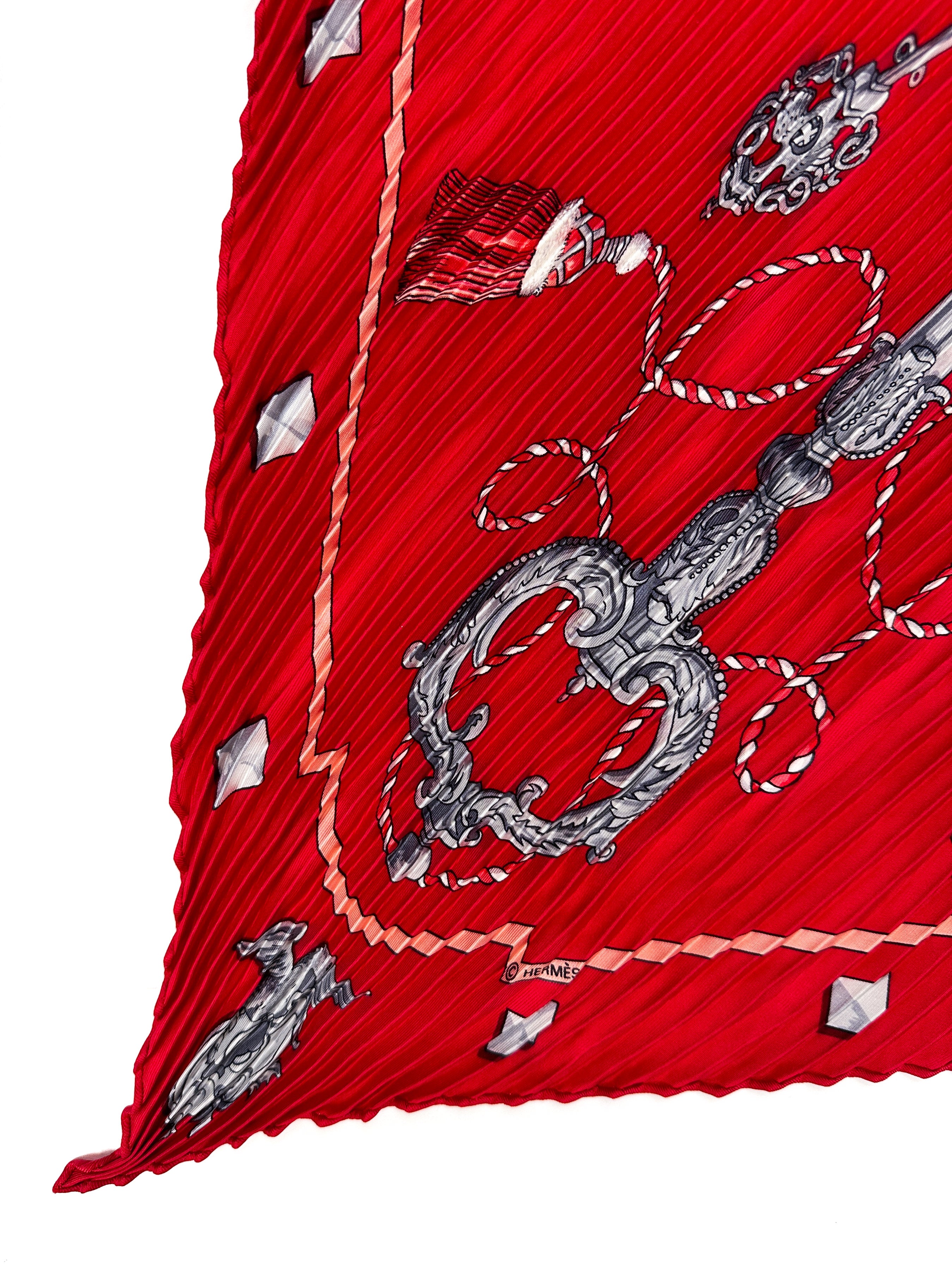 Hermès Les Cles Plissé 90