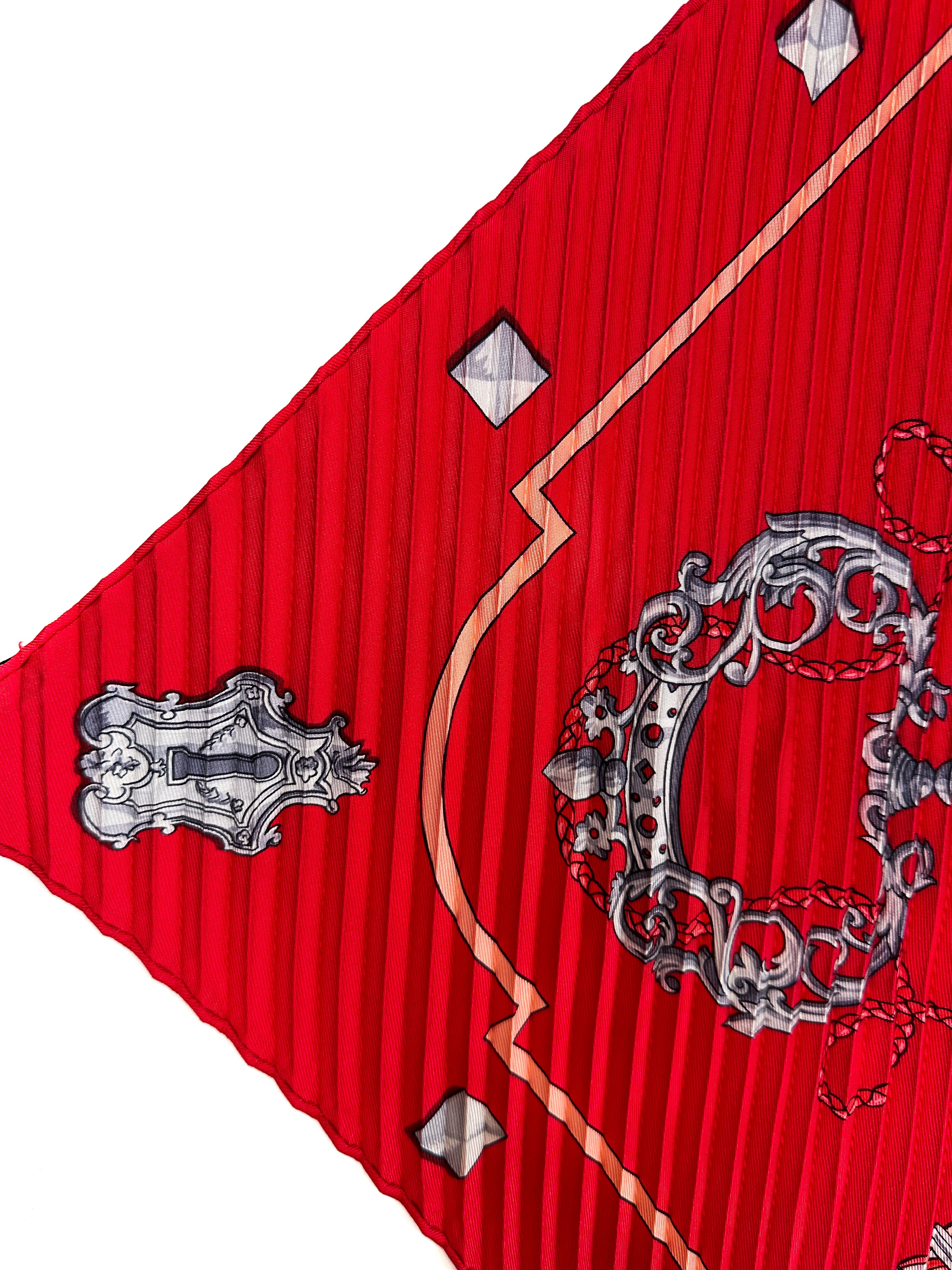 Hermès Les Cles Plissé 90