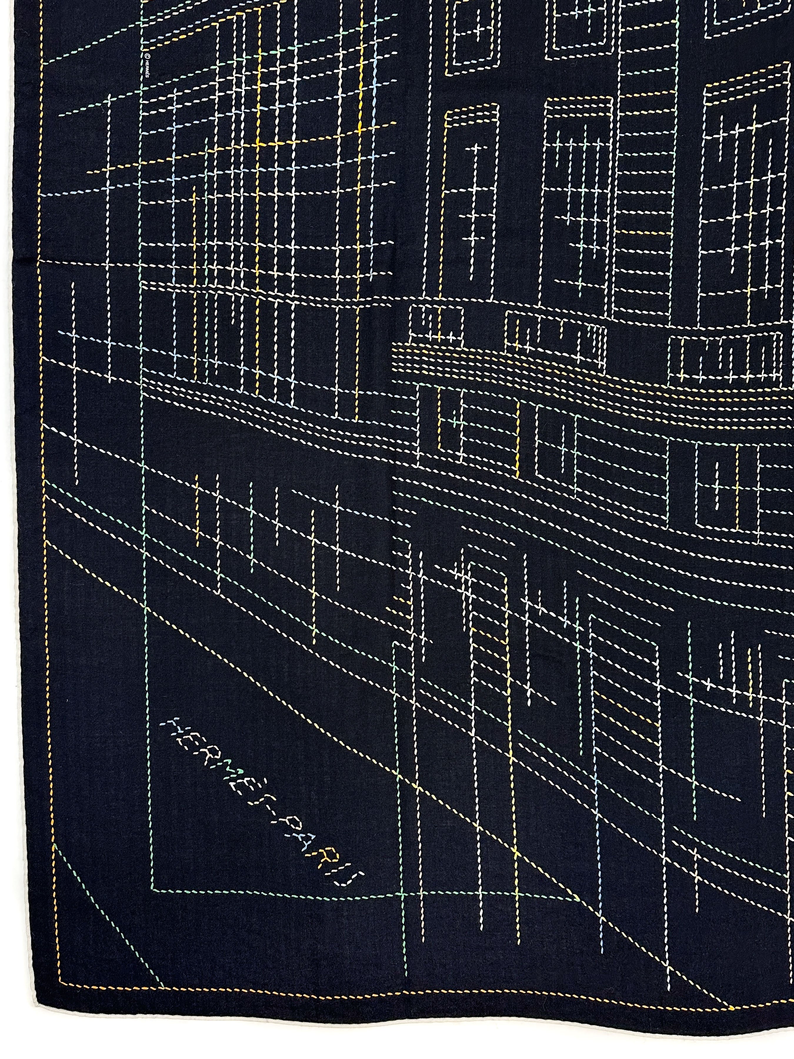 Hermès Pique Sellier Cashmere Silk 140