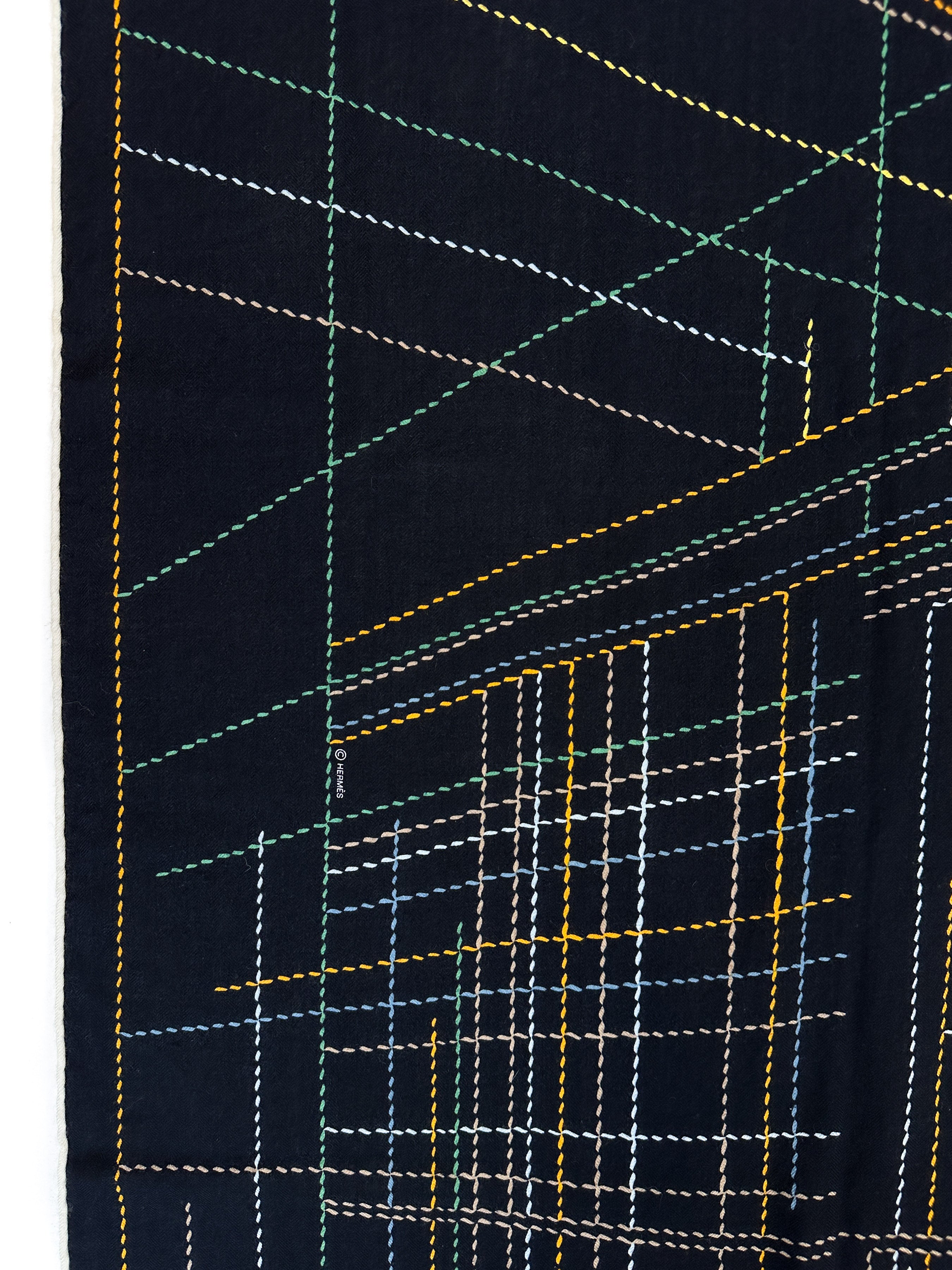 Hermès Pique Sellier Cashmere Silk 140