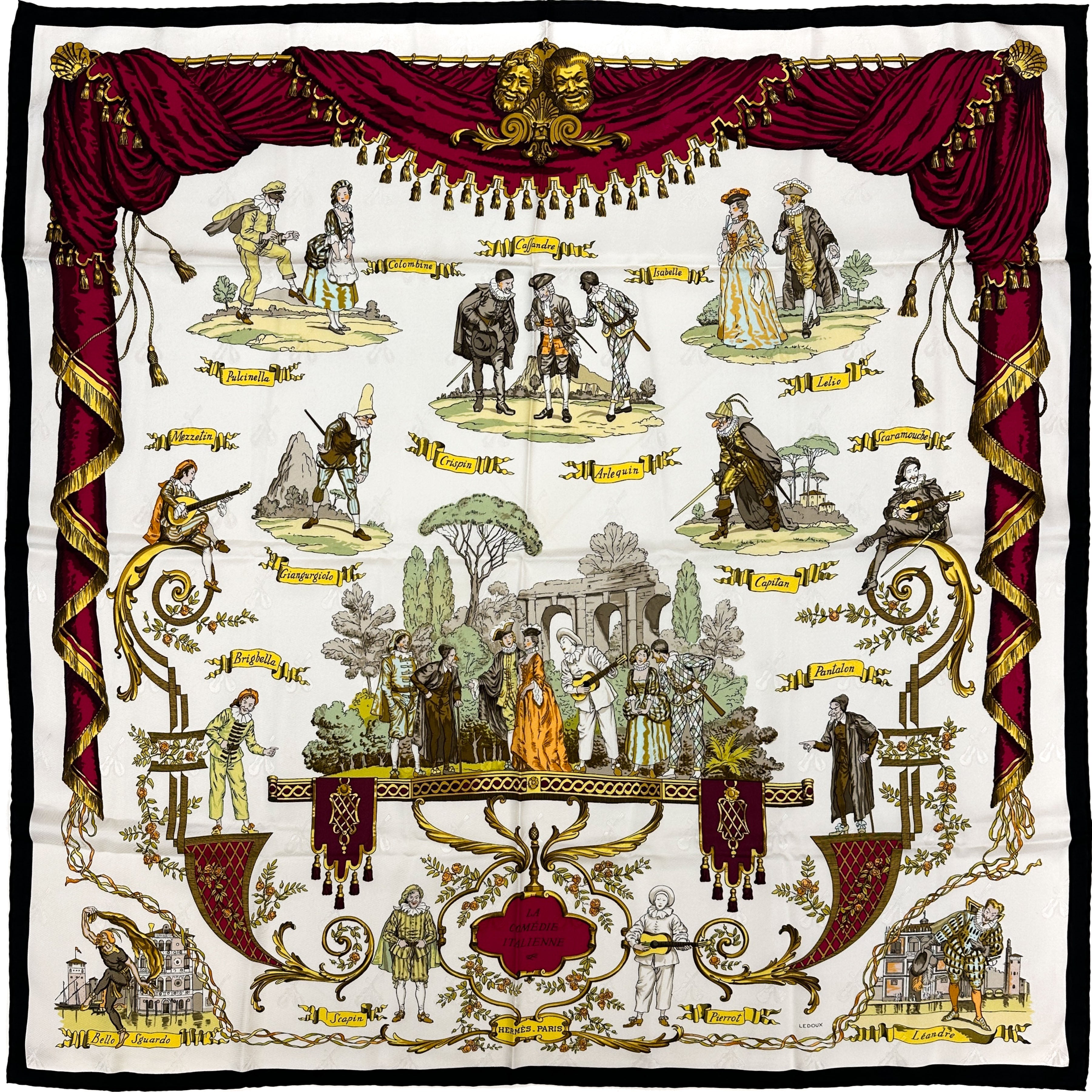 Hermès La Comédie Italienne Jacquard 90