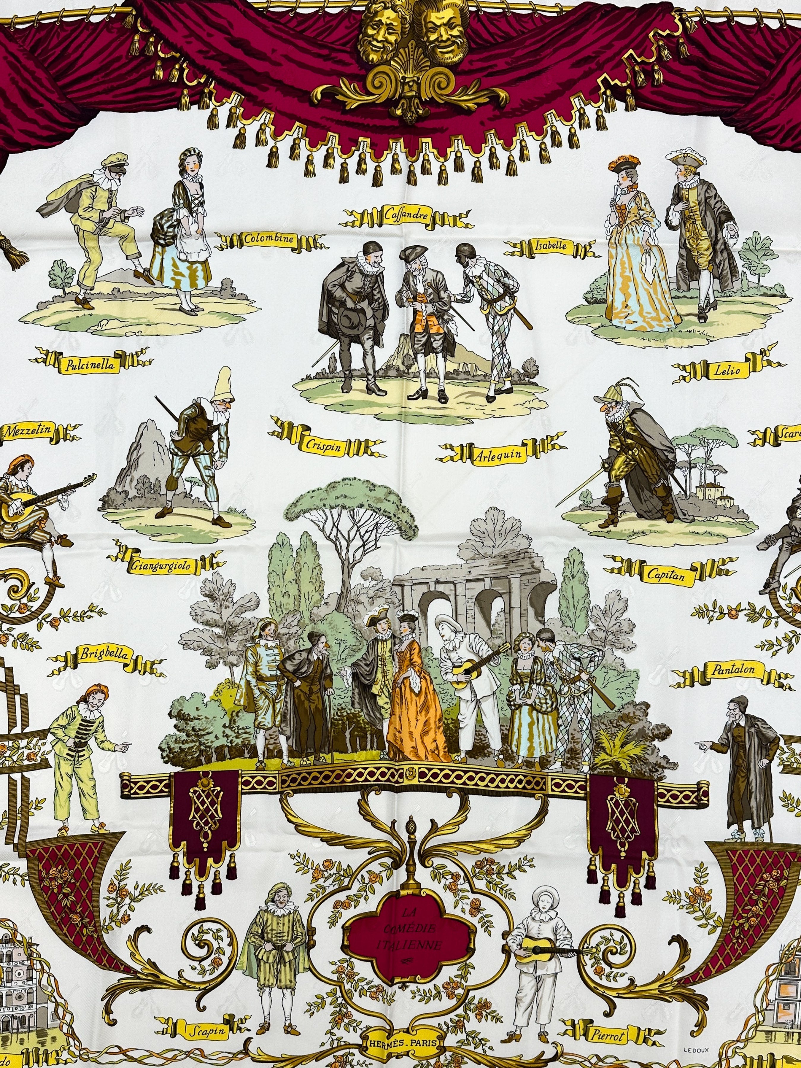 Hermès La Comédie Italienne Jacquard 90