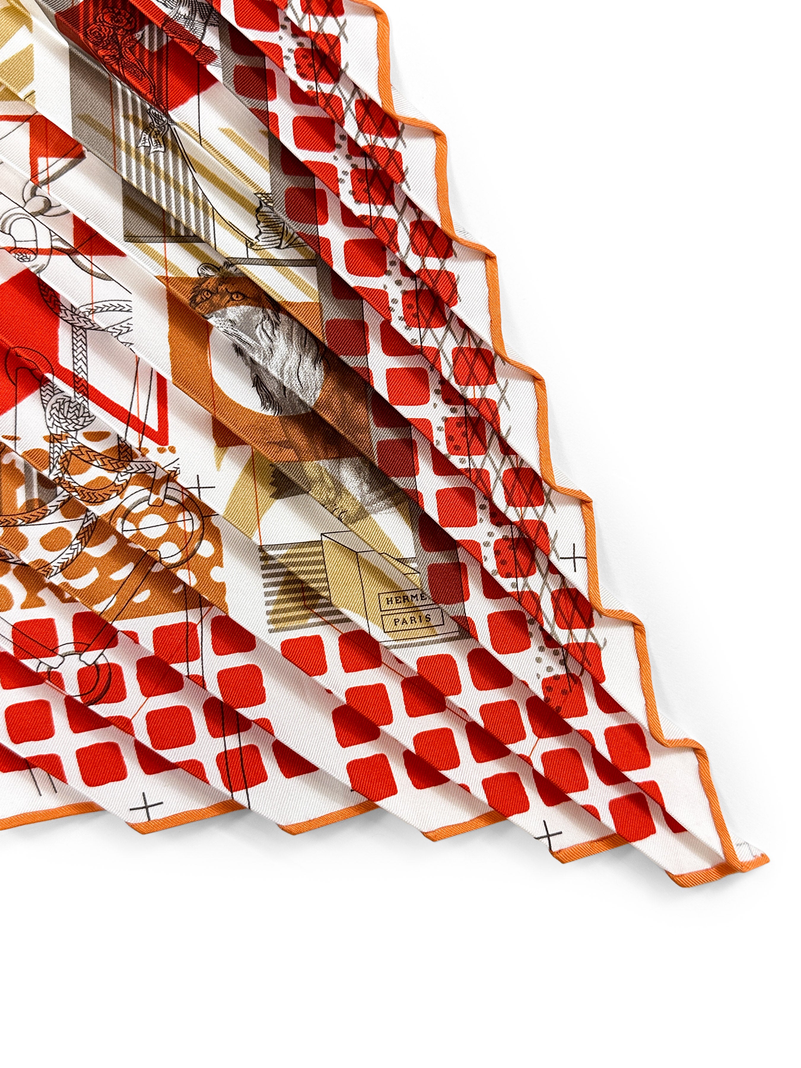 Hermès Twilly au Bloc Wide Plissé 90
