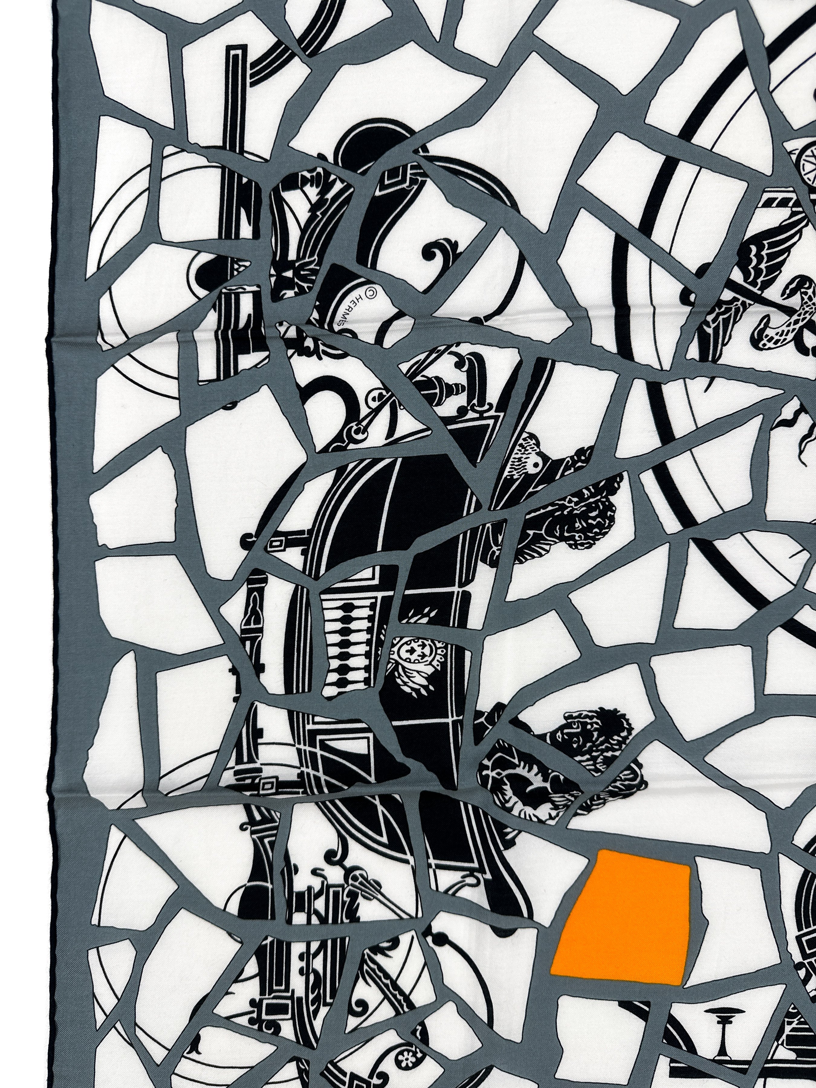 Hermès Ex-Libris en Mosaique Cotton Silk 65