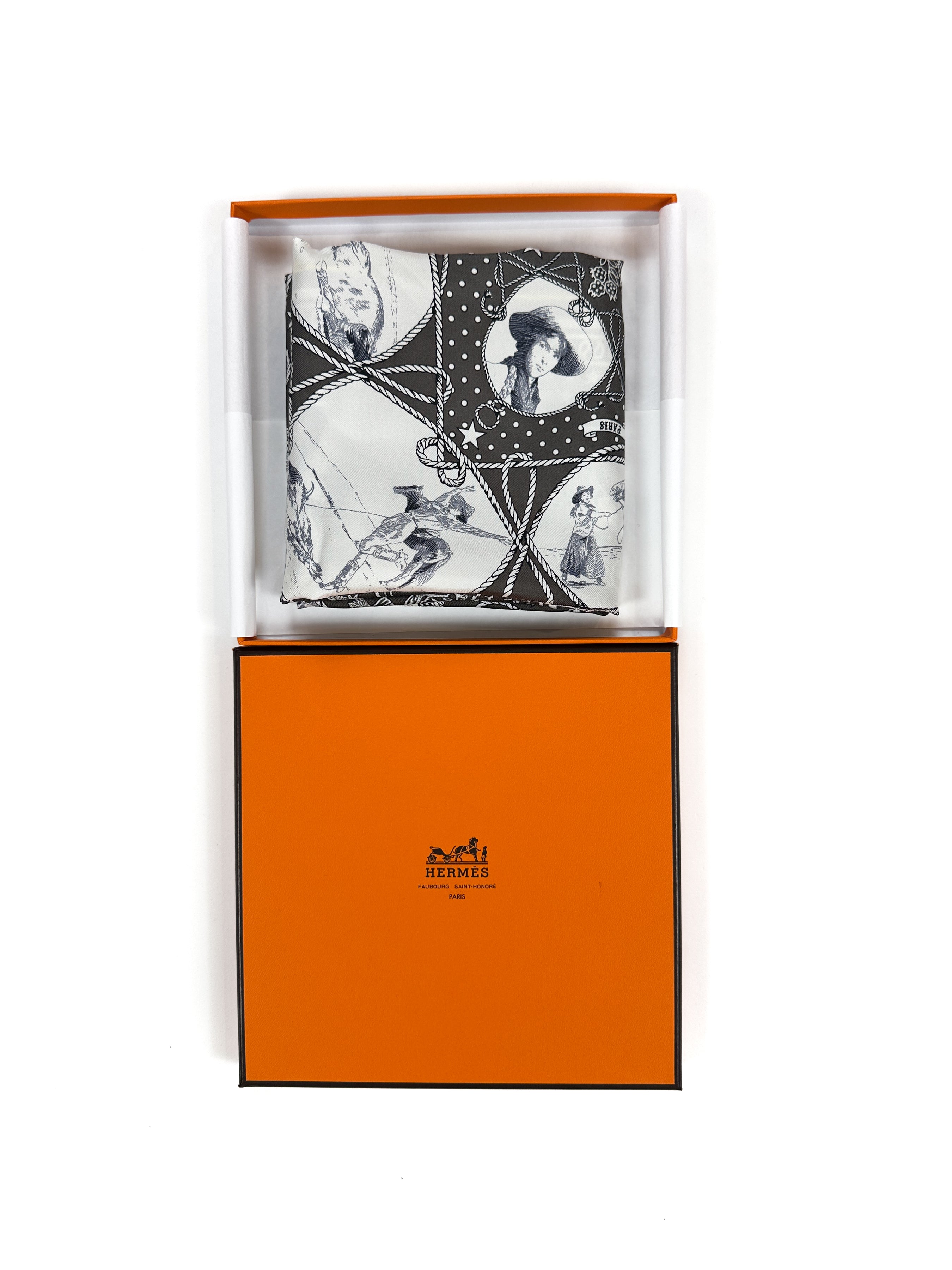 Hermès Rodéo des Cowgirls Bandana 55