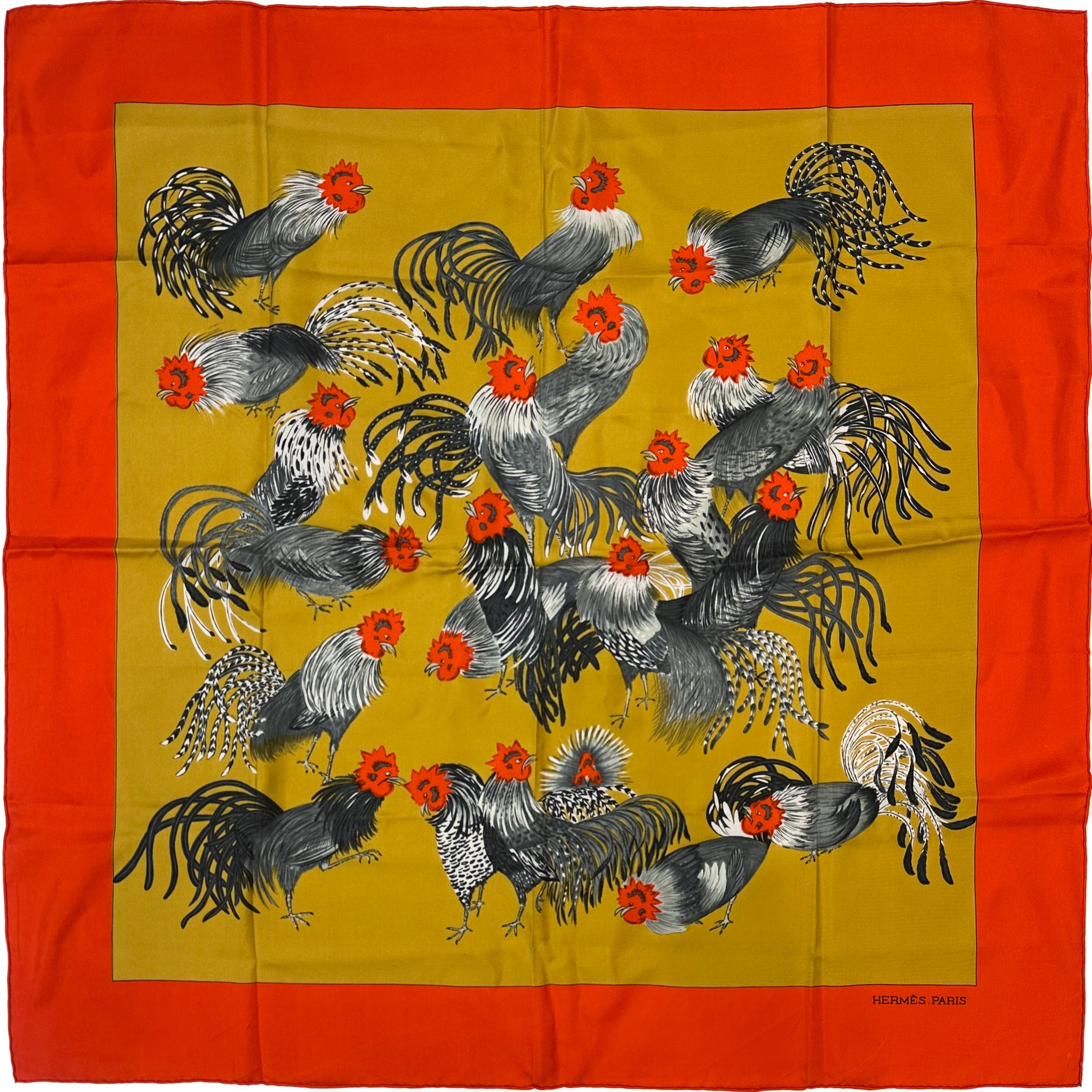 Hermès Les Coqs 90