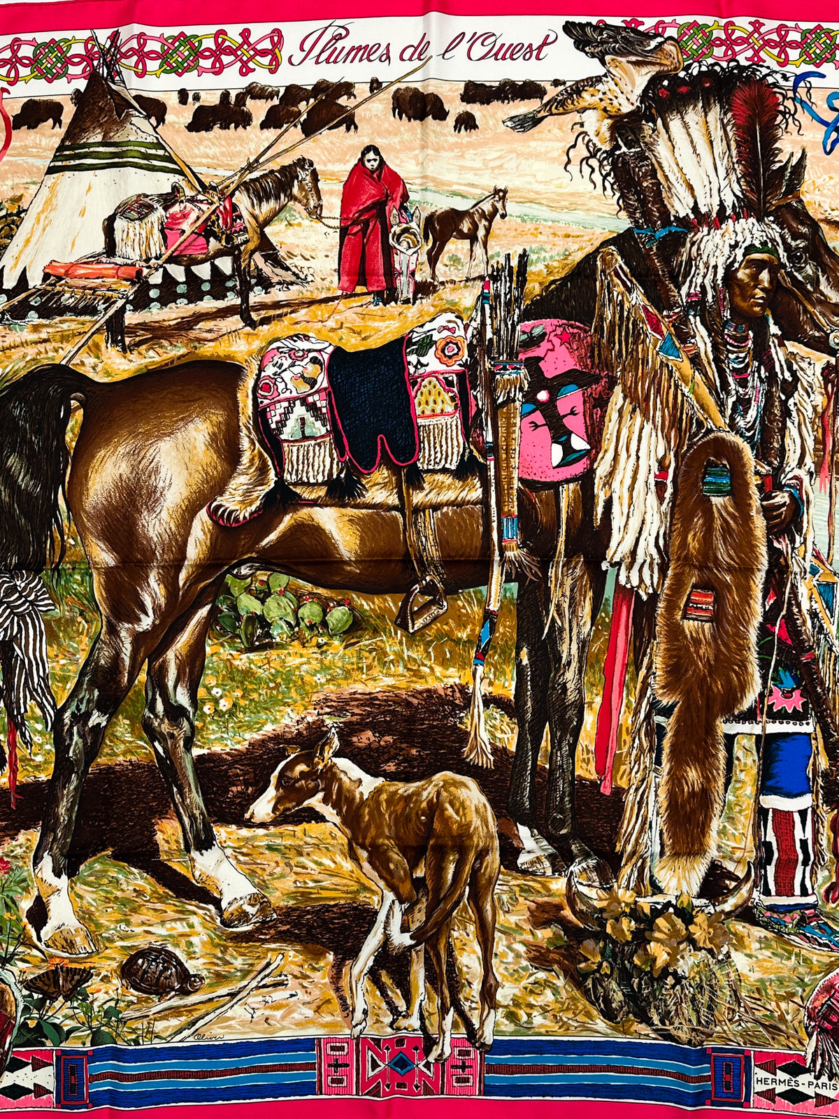 Hermès Les Plumes de L'Ouest (Les Cheyennes) 90