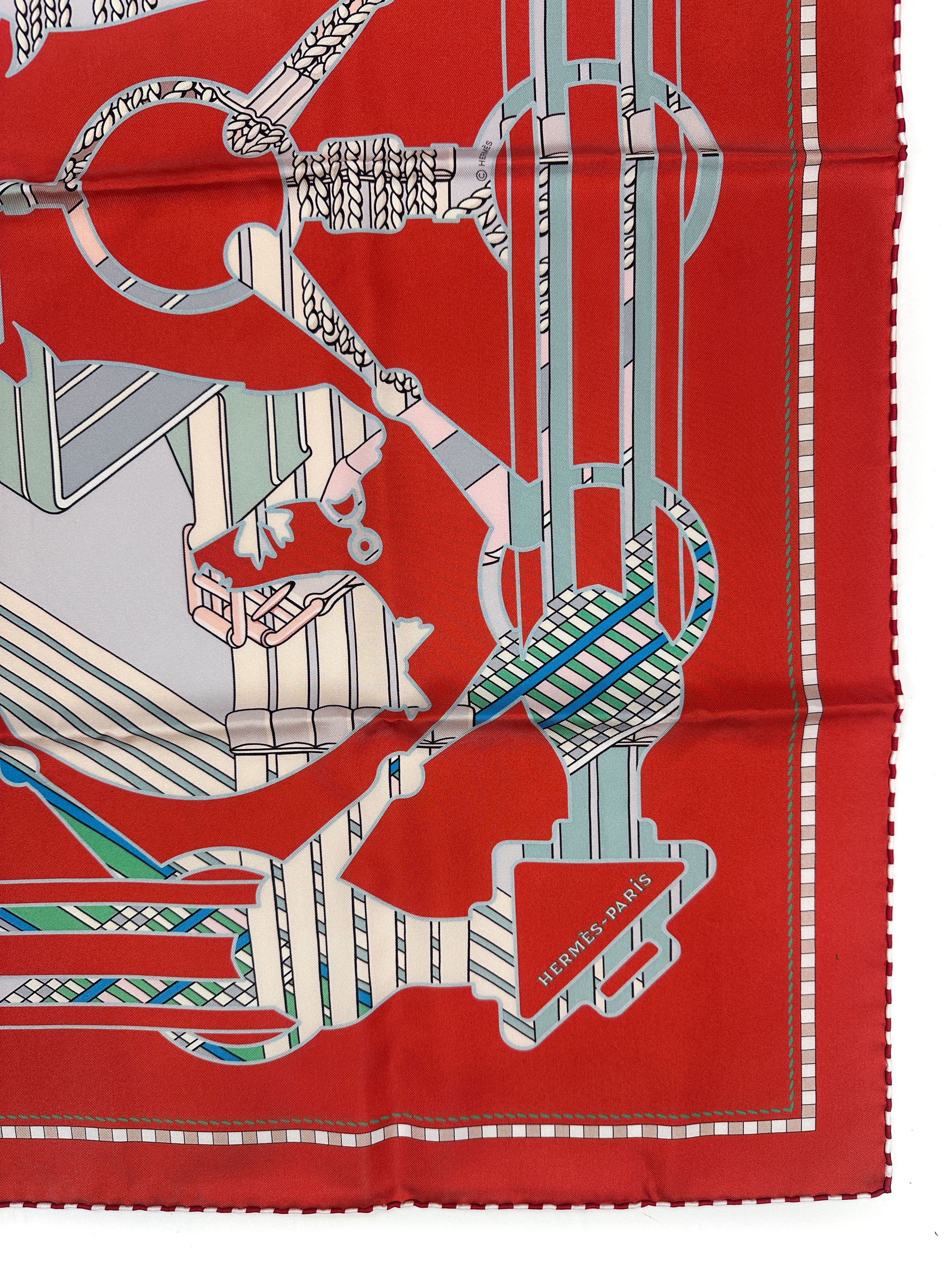 Hermès Tatersale en Zigzag Double Face 90