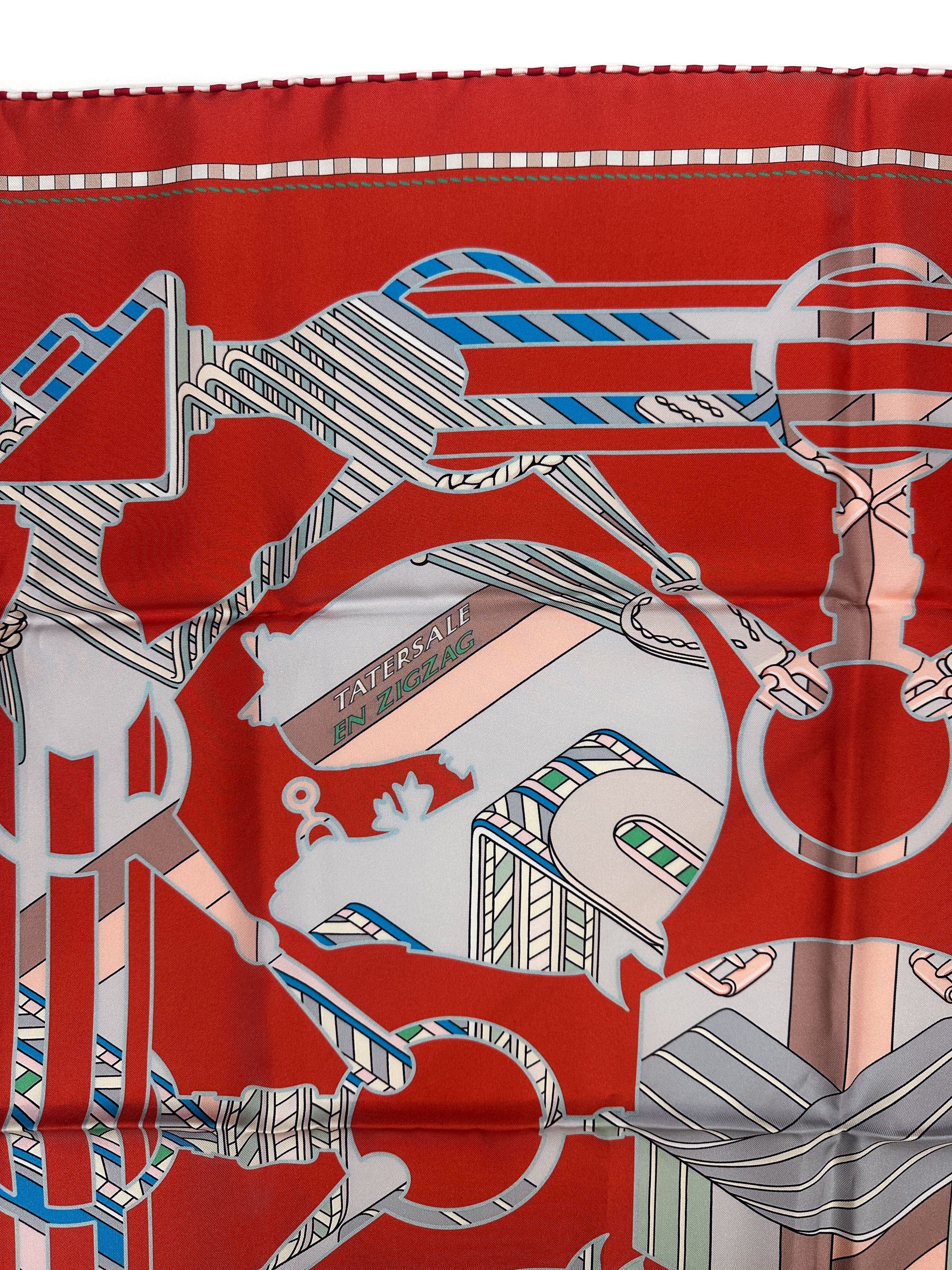 Hermès Tatersale en Zigzag Double Face 90