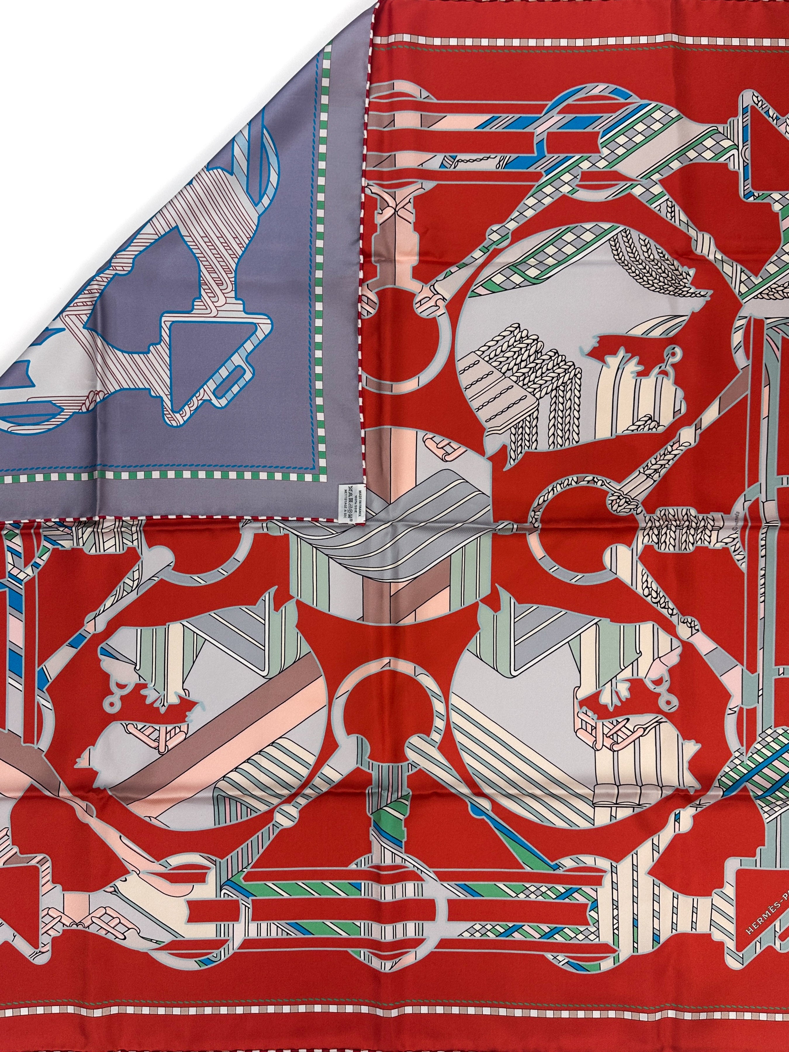 Hermès Tatersale en Zigzag Double Face 90