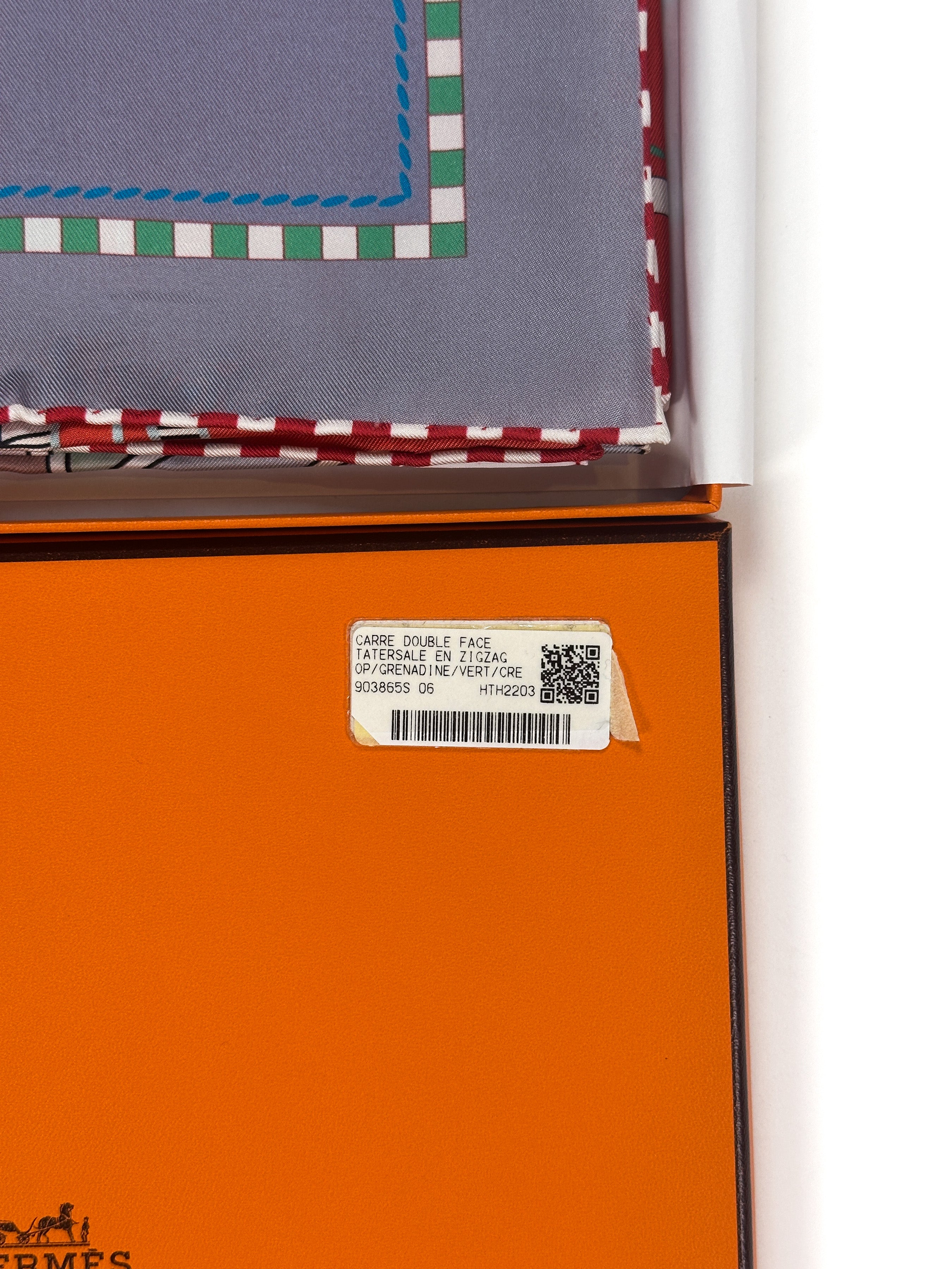 Hermès Tatersale en Zigzag Double Face 90