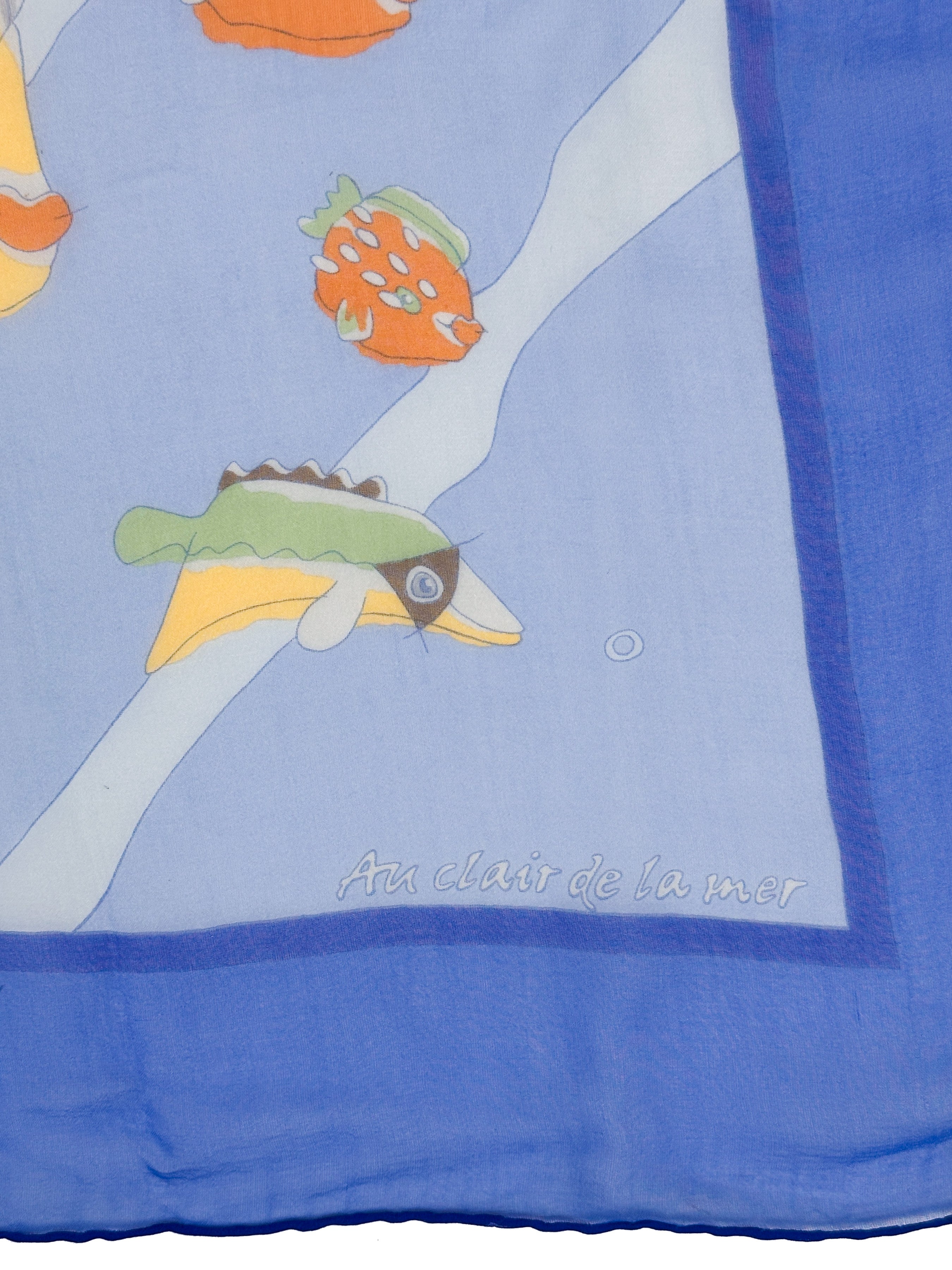 Hermès Au Clair de la Mer Mousseline 90